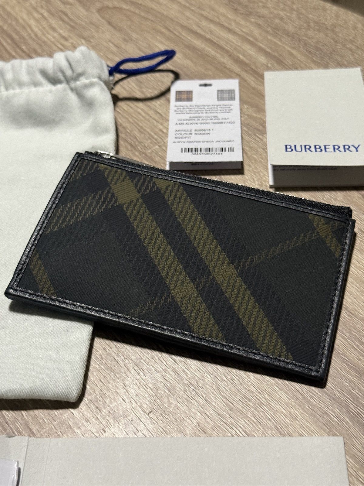 Burberry Burberry Tartan Patterned card holder With Zip Unisex Size ONE SIZE - 3 Thumbnail