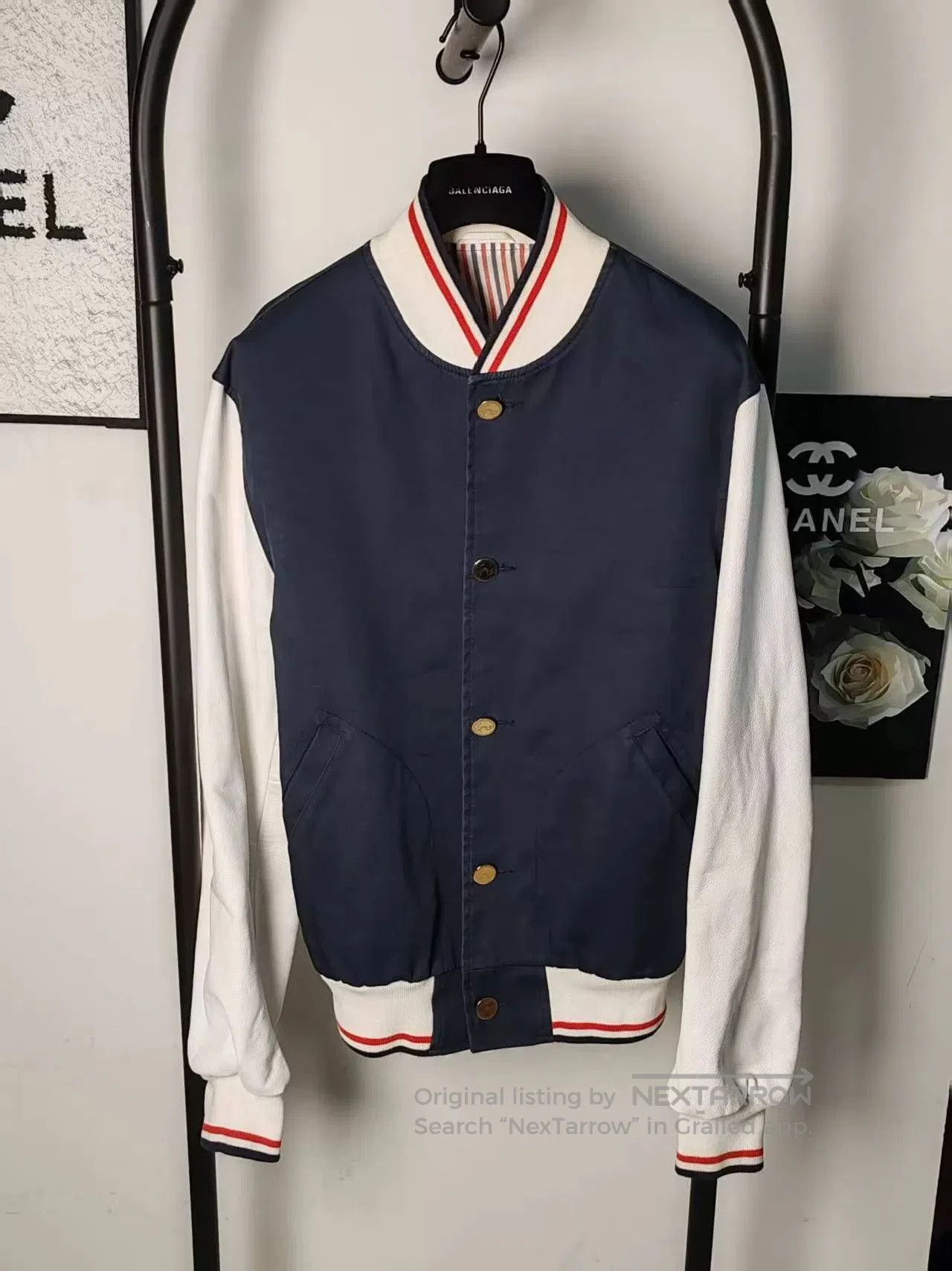 Thom Browne Thom Browne Baseball Jacket Genuine Leather. Size US M / EU 48-50 / 2 - 1 Thumbnail