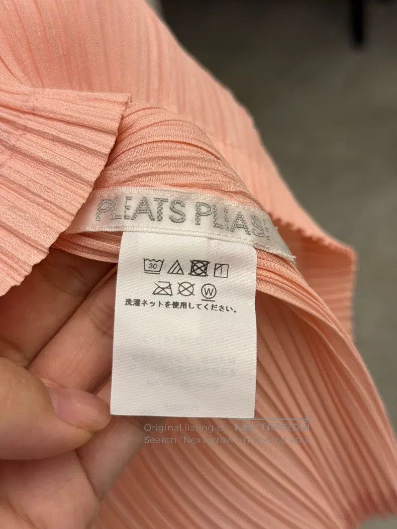 Issey Miyake Issey Miyake Stand-Collar Long-Sleeve Light Pink Top Size L / US 10 / IT 46 - 2 Thumbnail