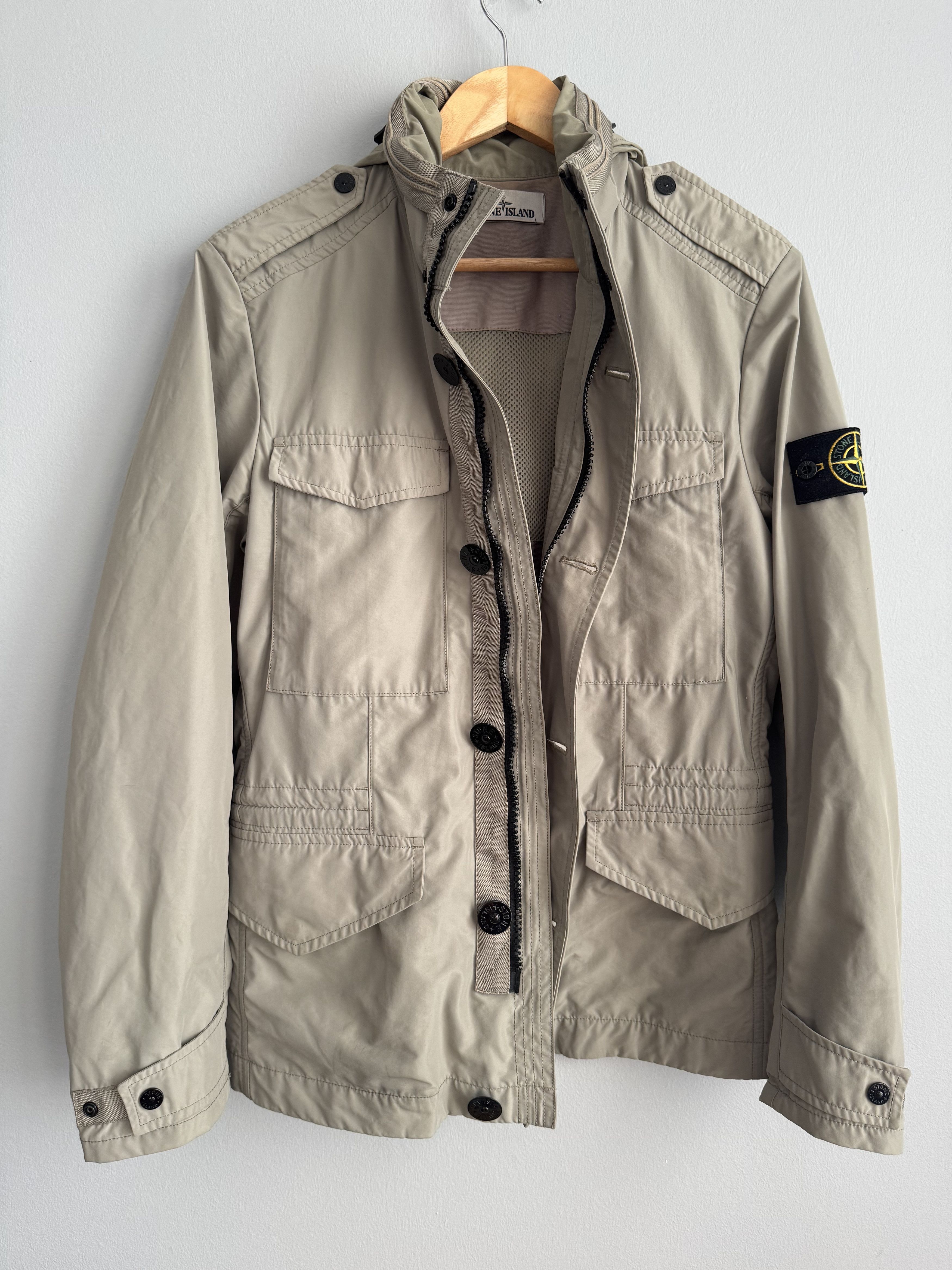 Stone Island Stone Island Micro Reps M65 Field Jacket Cream Vintage Size US M / EU 48-50 / 2 - 6 Thumbnail