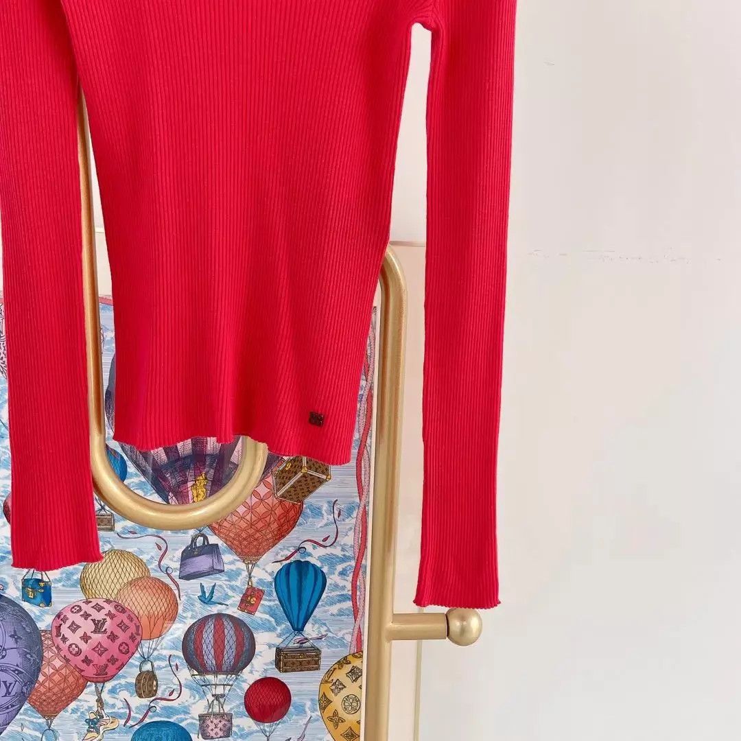 Balenciaga Balenciaga watermelon red knit turtleneck top 36 Size XS / US 0-2 / IT 36-38 - 4 Thumbnail