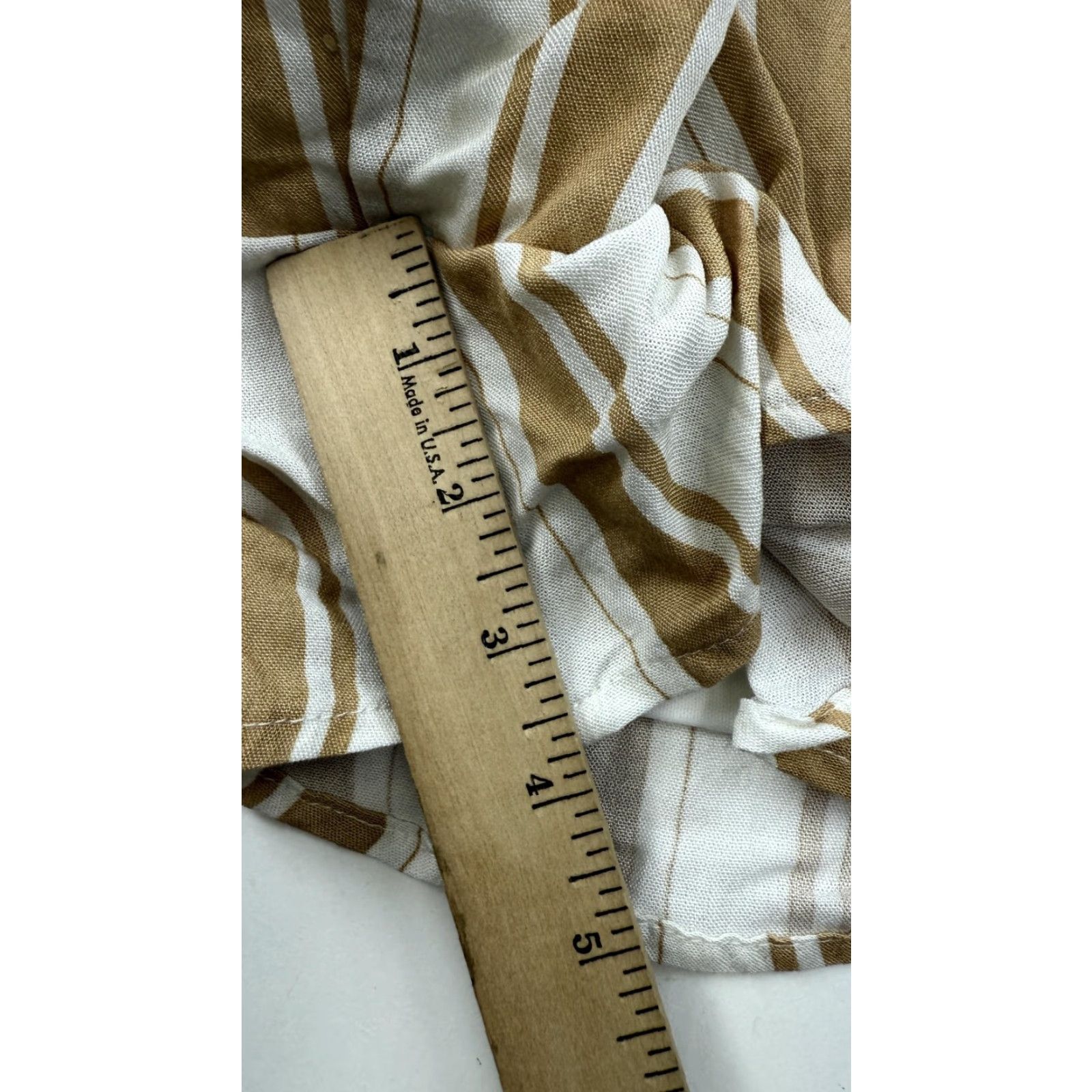 Vintage Mi Ami Romper Womens Small Striped Puff Sleeve Tie Front Francescas NWT Size 28" / US 6 / IT 42 - 5 Thumbnail
