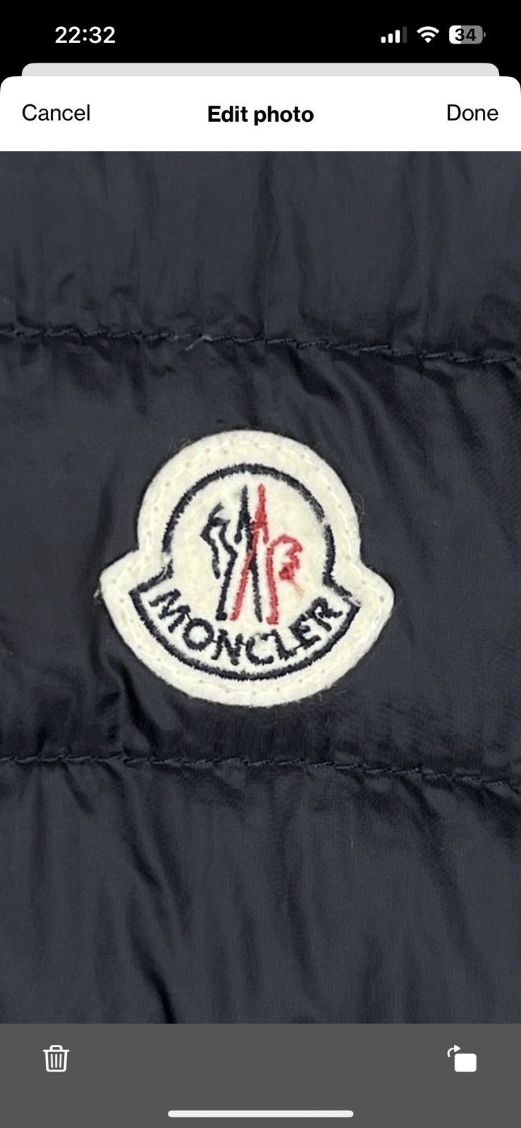 Designer × Moncler Moncler Puffer Down Vest Gilet Jacket Logo Black Retro Y2K Size M / US 6-8 / IT 42-44 - 12 Thumbnail