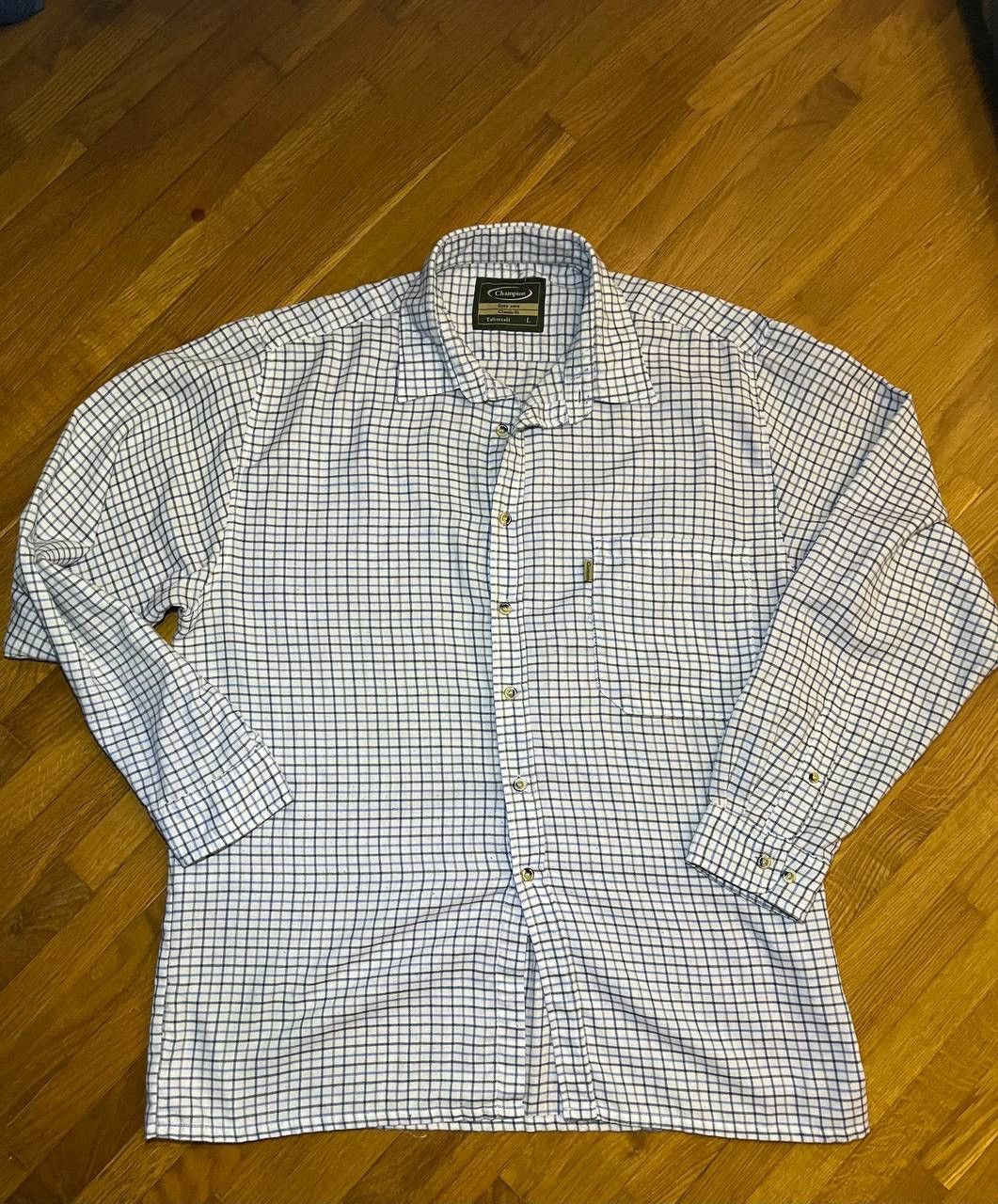 Champion Vintage checked Champion basic long sleeve shirt Size US L / EU 52-54 / 3 - 1 Thumbnail