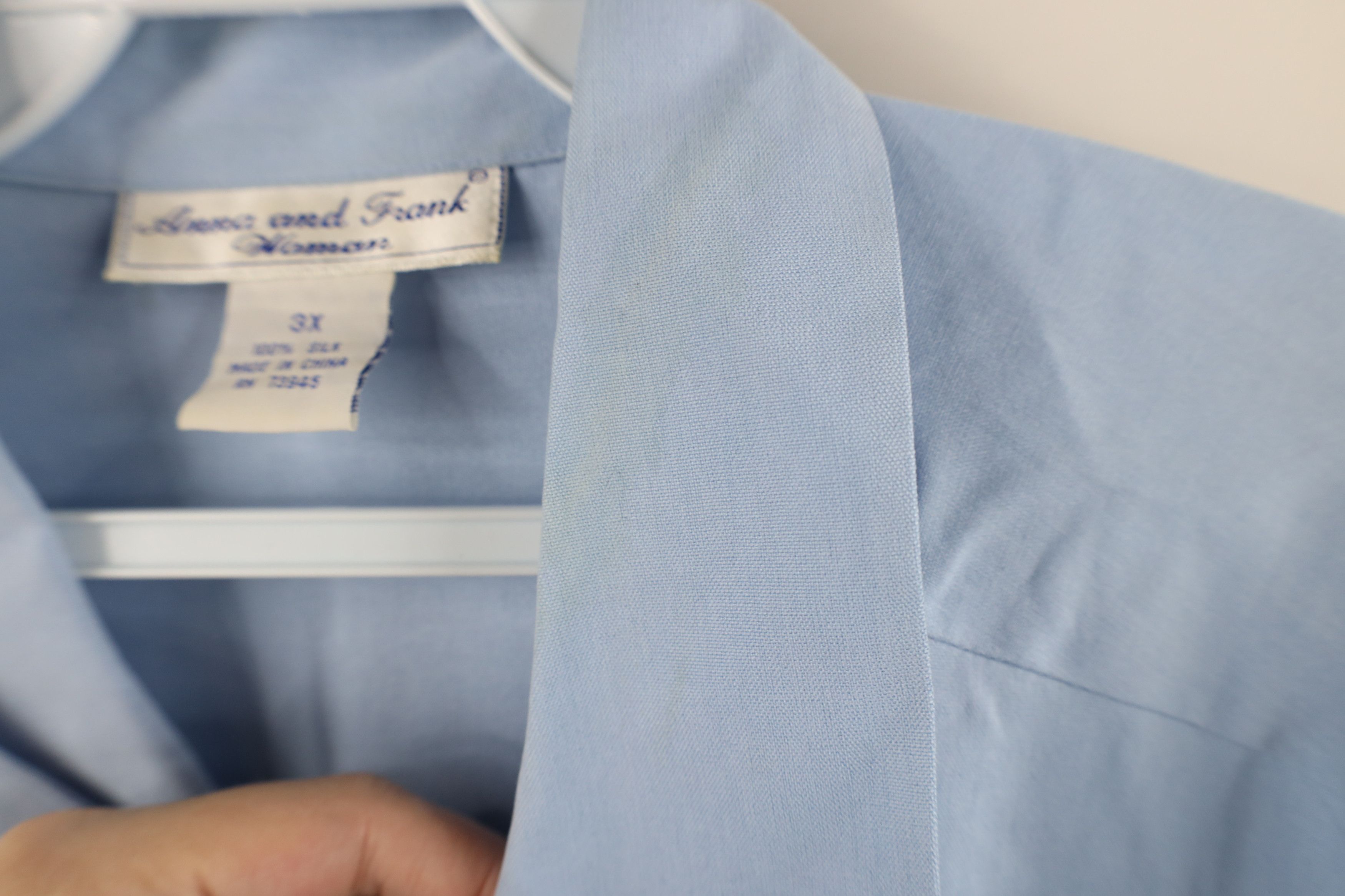 Vintage Vintage 90s Streetwear Collared Button Shirt Carolina Blue Size 3XL / US 20-22 - 9 Thumbnail