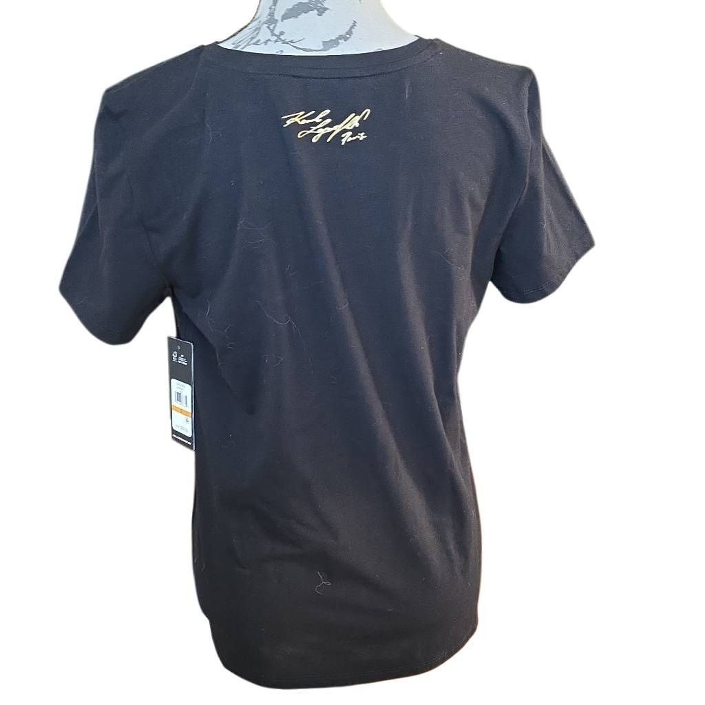 Karl Lagerfeld Karl Lagerfeld Paris Women's Size Small Black Yellow Logo Sh Size S / US 4 / IT 40 - 2 Thumbnail