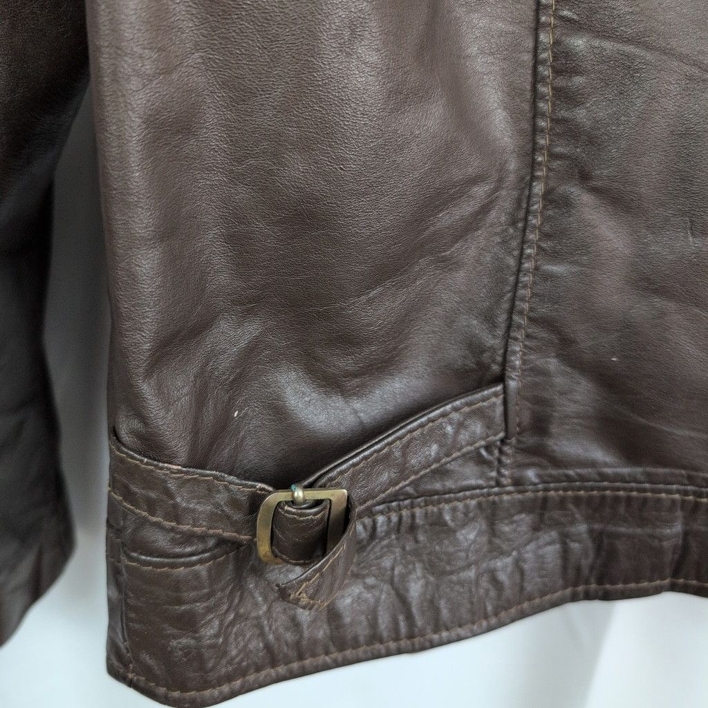 Sears Men's Vintage Brown Leather Insulated Jacket, 44 Size US L / EU 52-54 / 3 - 6 Thumbnail