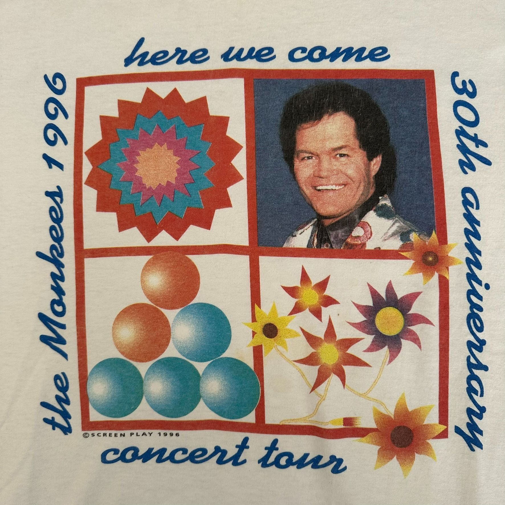 Fruit Of The Loom Vintage 90s The Monkees Concert Tour T-Shirt Rock Band Tee Size US L / EU 52-54 / 3 - 2 Thumbnail