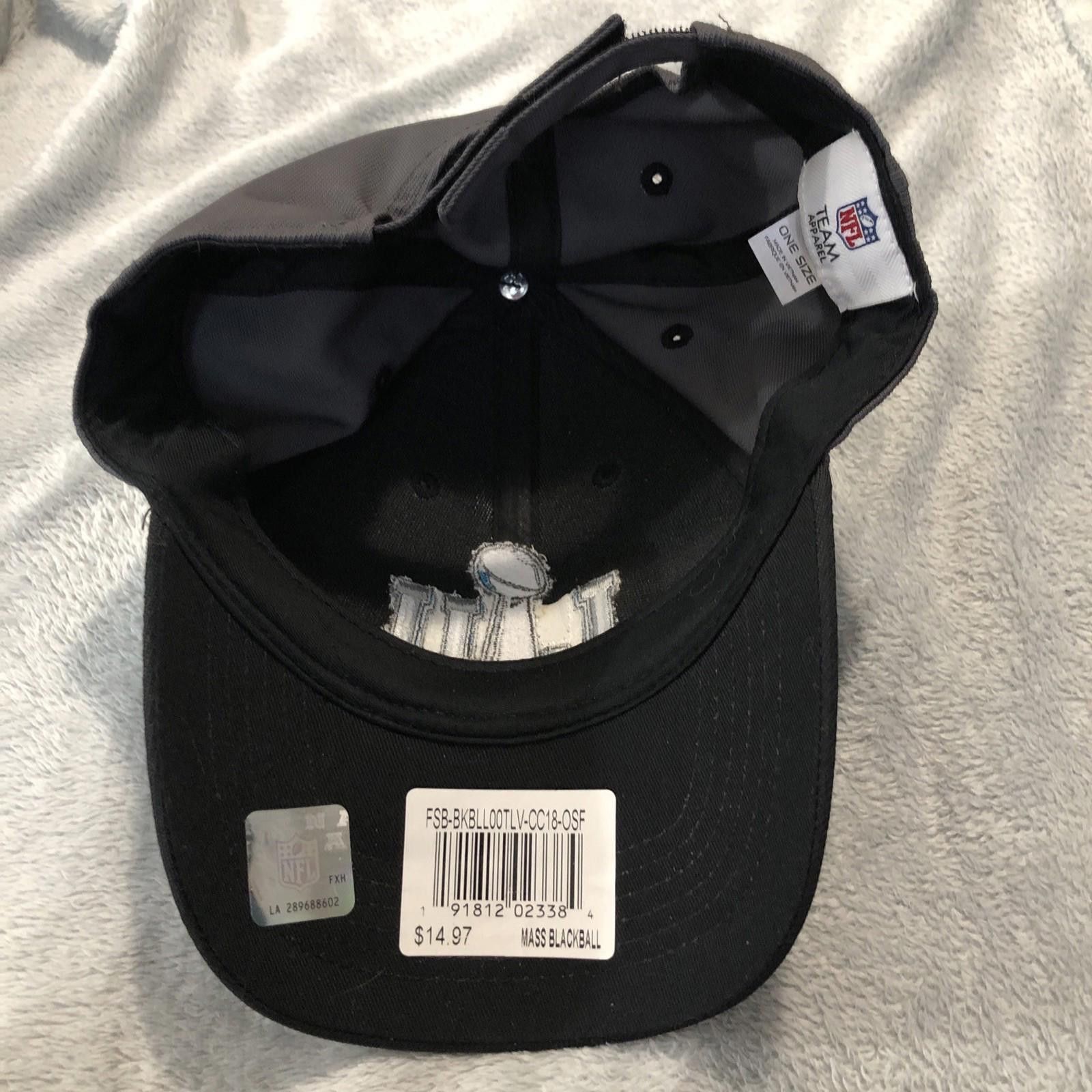 NFL NFL Super Bowl LII 2018 Cap M Adult OSFA Black W/Tags Size ONE SIZE - 5 Thumbnail