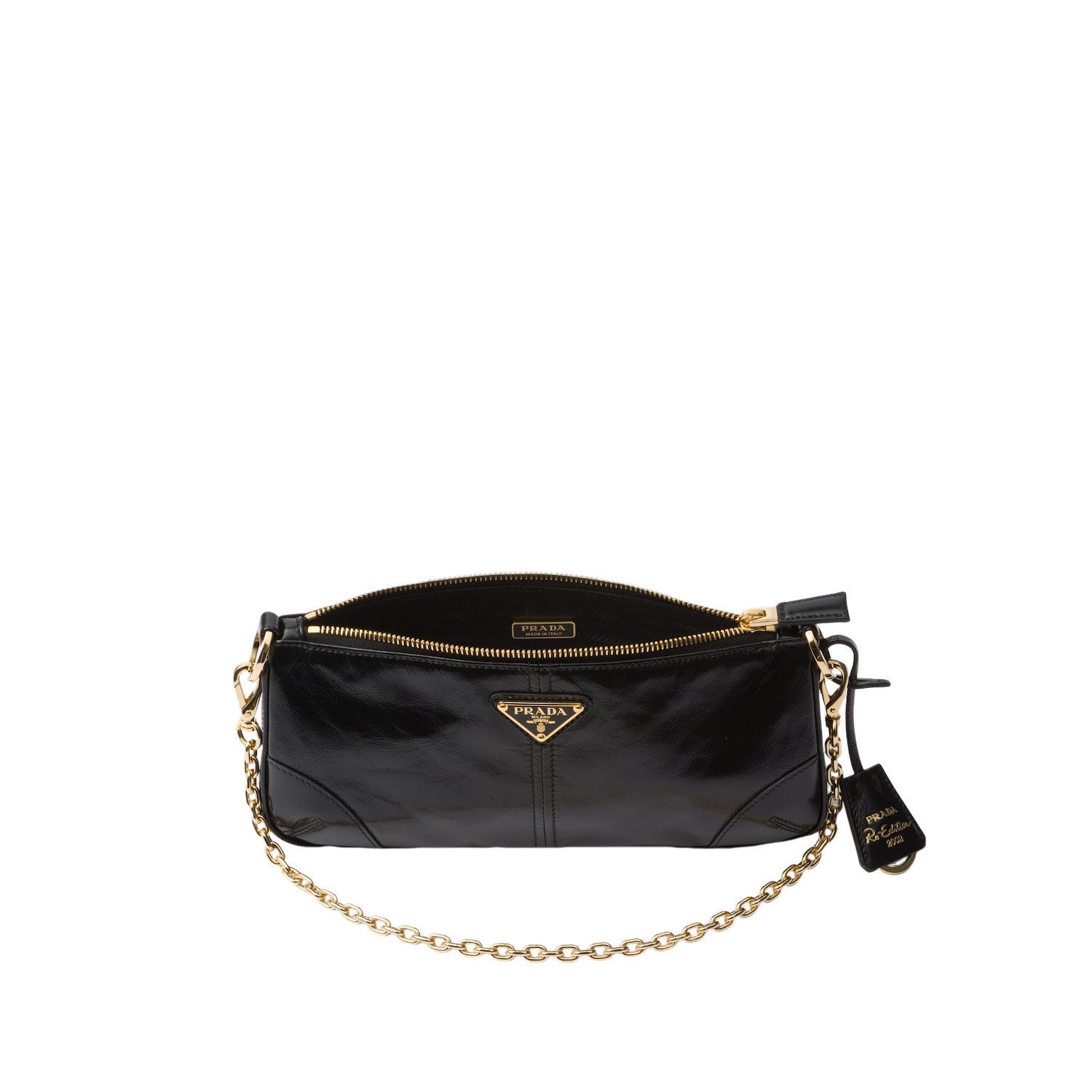 Prada PRADA Re-Edition 2002 Medium $2450 Black Leather Shoulder Ba Size ONE SIZE - 1 Thumbnail