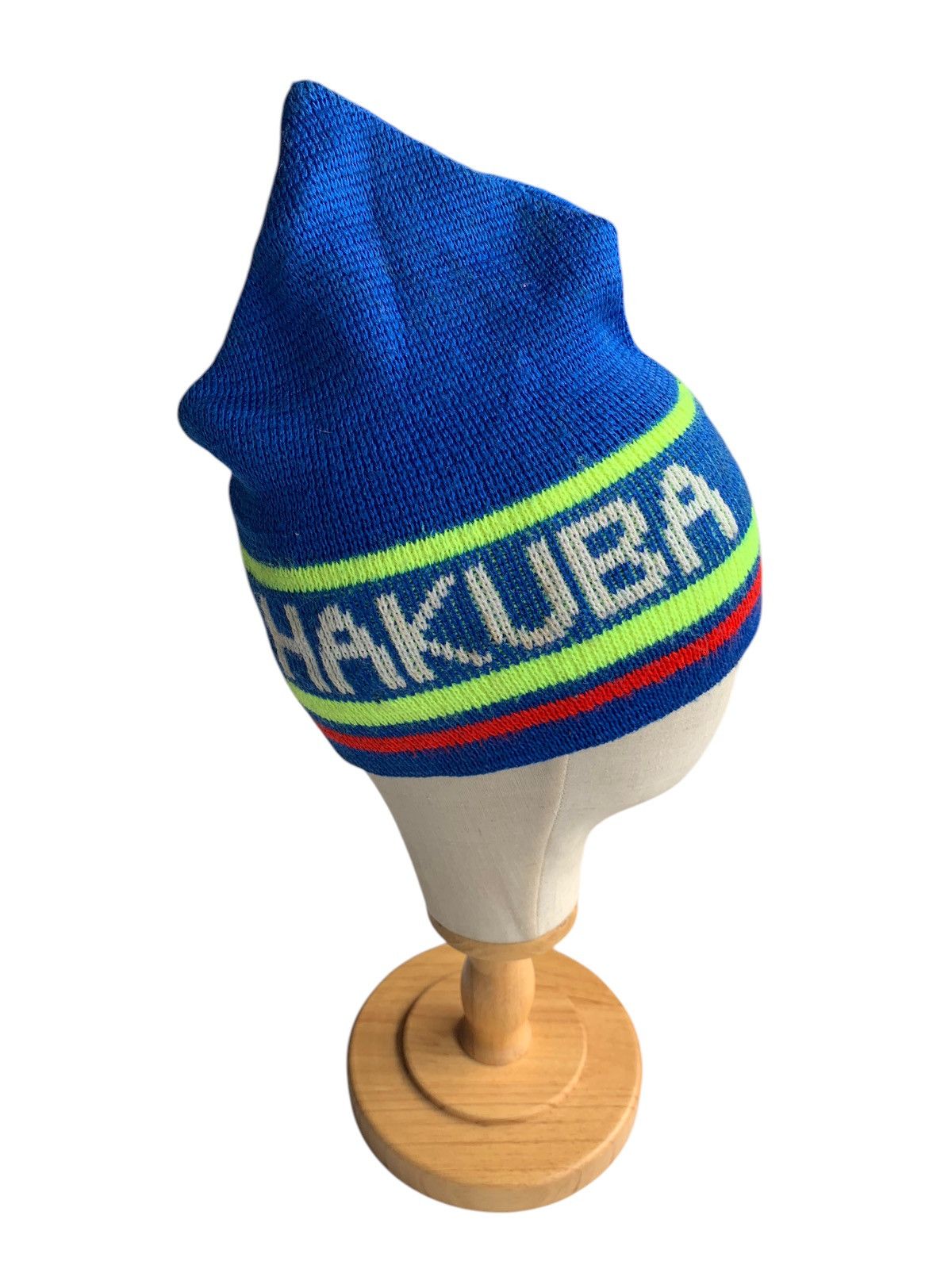 14th Addiction × Japanese Brand × Vintage Vintage Hakuba Knitted Mohawk style Japanese Beanie Hats🎌 Size ONE SIZE - 1 Thumbnail