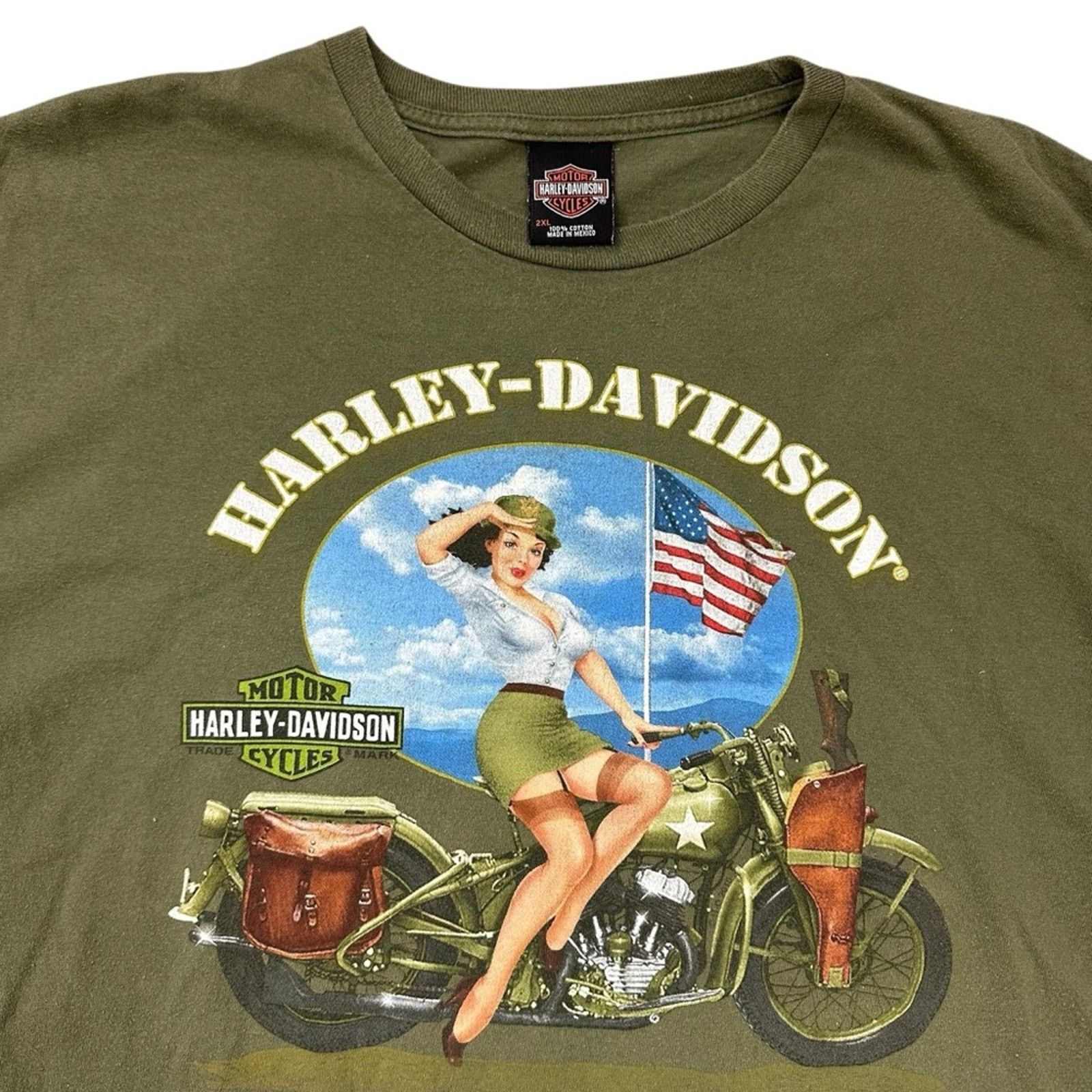 Harley Davidson Harley-Davidson Motorcycle St Augustine Green T-shirt 2XL Size US XXL / EU 58 / 5 - 2 Thumbnail