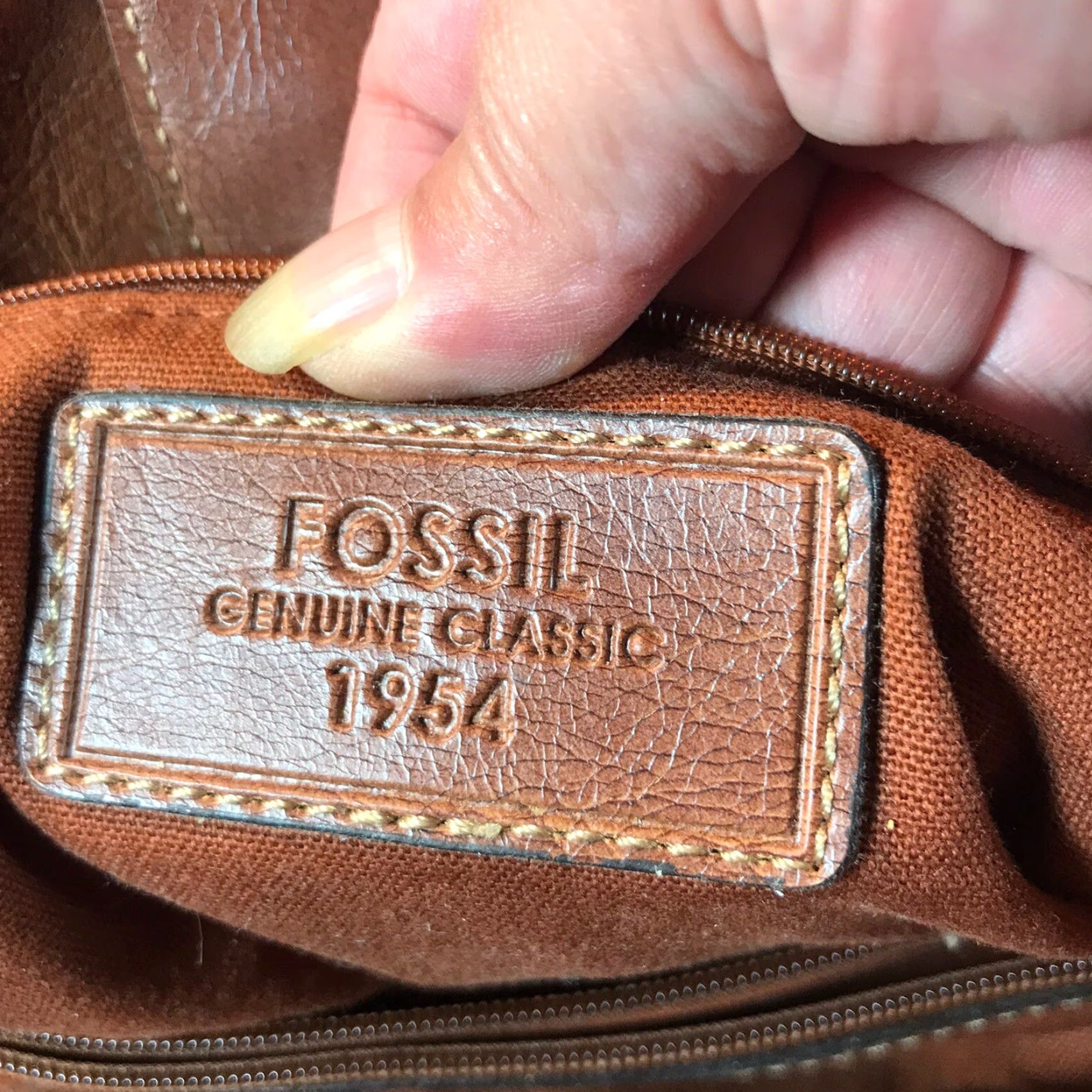 Fossil FOSSIL Women Satchel Bag Medium Rainbow Striped Canvas Leather Trim Casual Travel Workwear Size ONE SIZE - 7 Thumbnail