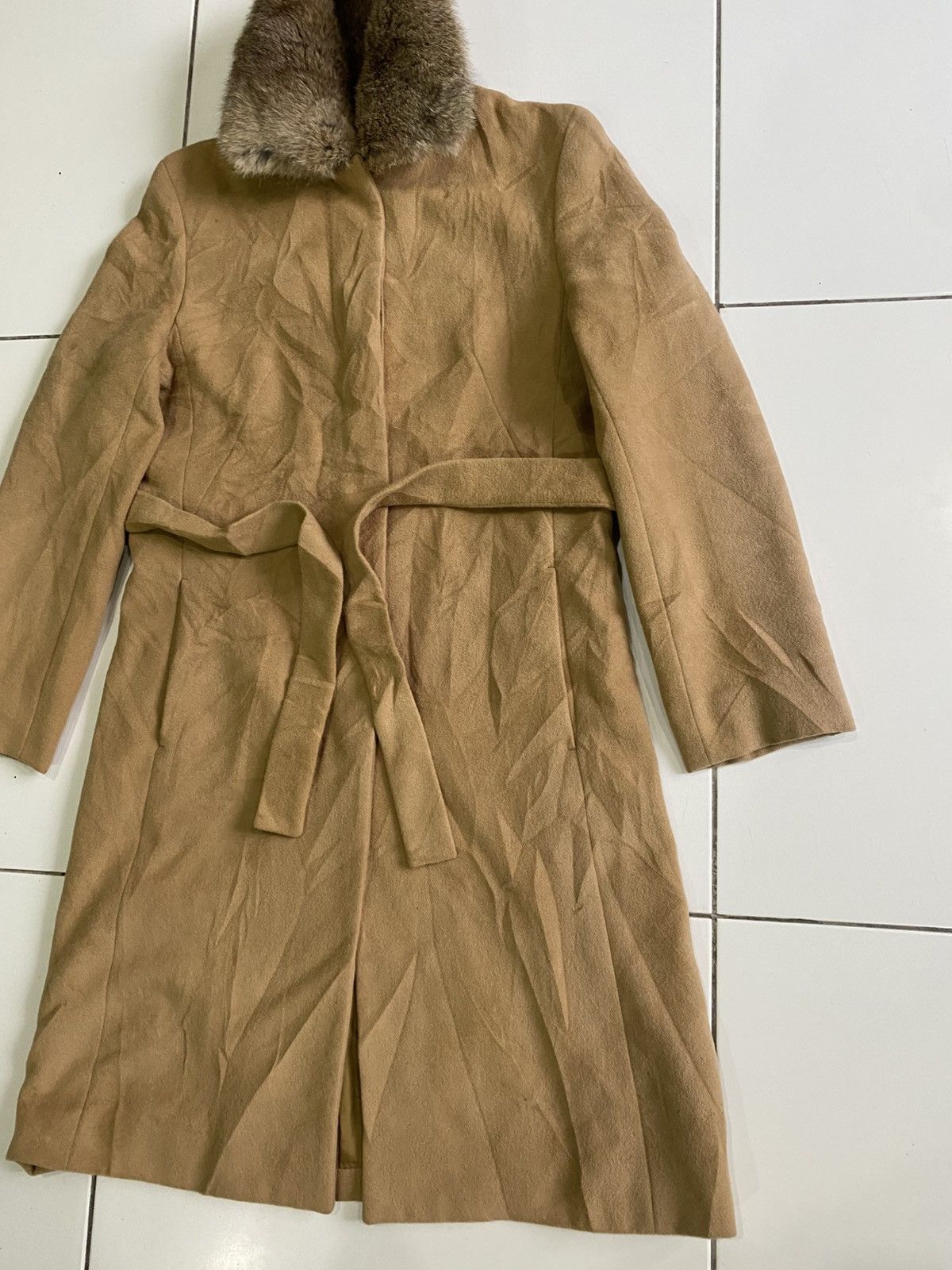 Issey Miyake Vinatge 90s INED x Angora wool trench coat Size XXS / US 00 / IT 34 - 3 Thumbnail