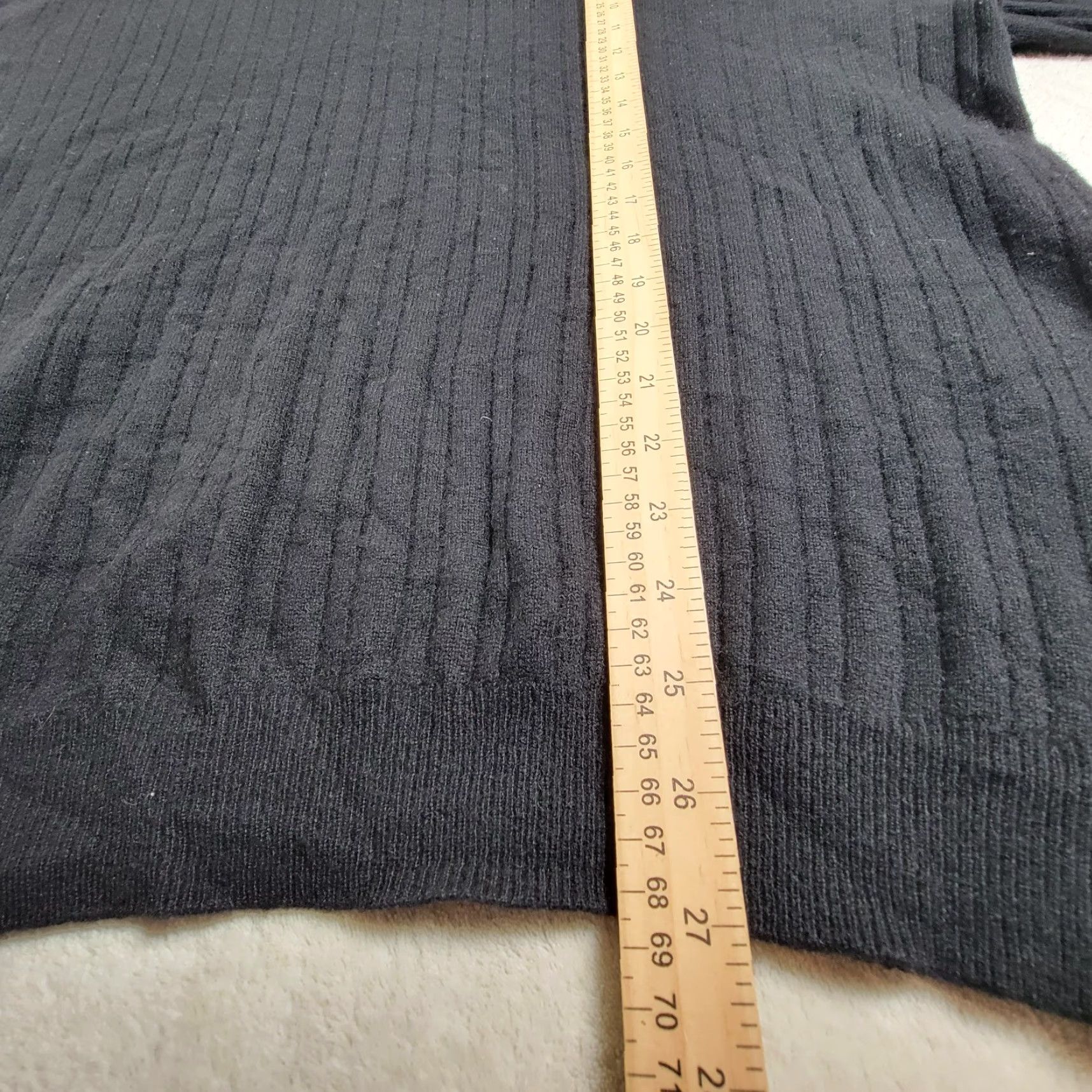 J Brand VINTAGE Black Ribbed Cashmere Sweater Glenn Hill Crewneck Pullover Men XL Casual, Business, Travel, Party/Cocktail Womens? Wait. Size US XL / EU 56 / 4 - 7 Thumbnail
