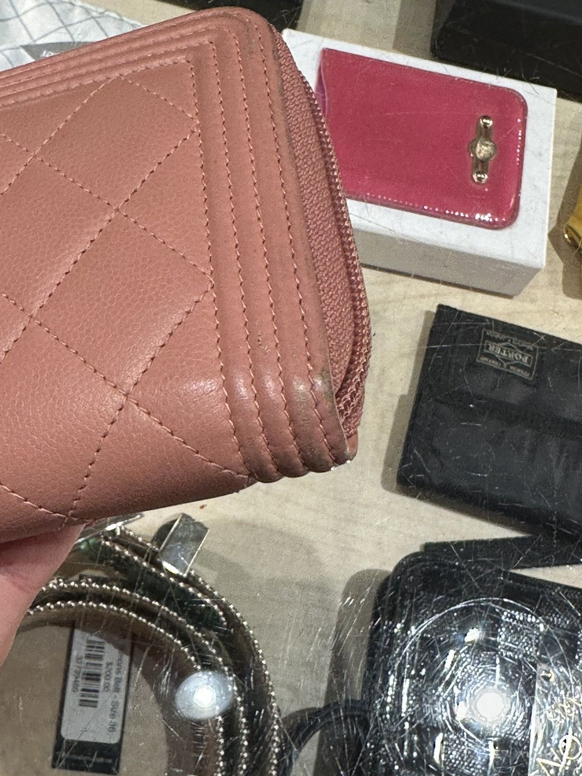 Chanel Chanel Boy Lambskin Wallet Peach Size ONE SIZE - 7 Thumbnail