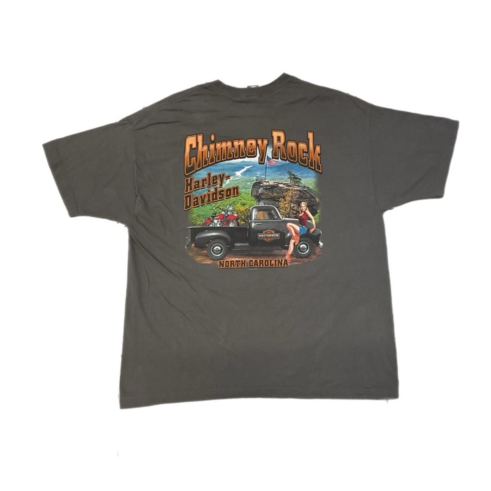 Harley Davidson Harley-Davidson Chimney Rock Gray Graphic T-Shirt Size US XXL / EU 58 / 5 - 2 Thumbnail