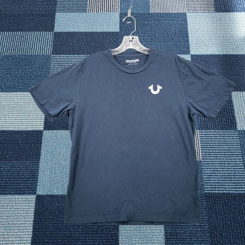 True Religion True Religion Shirt Men M Medium Blue Crew Neck Tee Short Sleeve Logo Graphic Print Summer All Seasons Classic Designer Mens Size US M / EU 48-50 / 2 - 1 Thumbnail