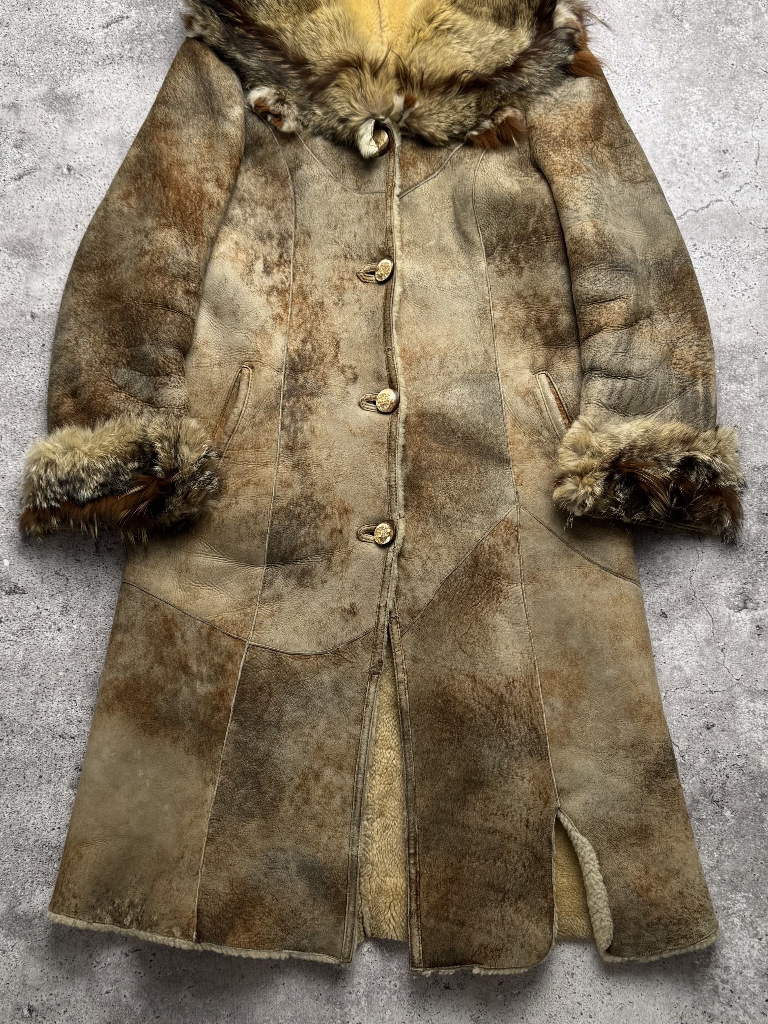 Japanese Brand Vintage Real Sheepskin Faded Coat C668(V288) Size S / US 4 / IT 40 - 3 Thumbnail