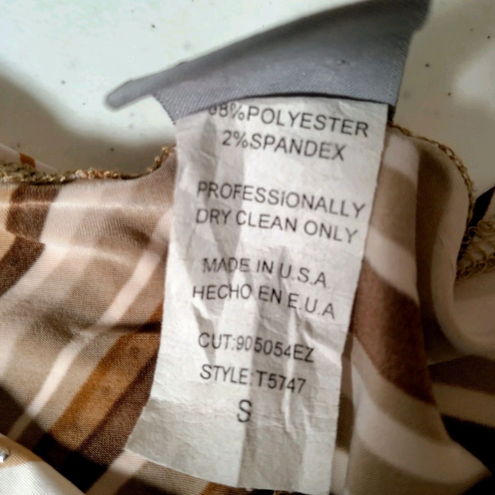 Vintage VINTAGE Poetry Clothing Sleeveless Top Shirt Junior Small Brown Geometric Stretch Cowl Neck Pullovers Casual USA Made Womens Ladies Size S / US 4 / IT 40 - 4 Thumbnail