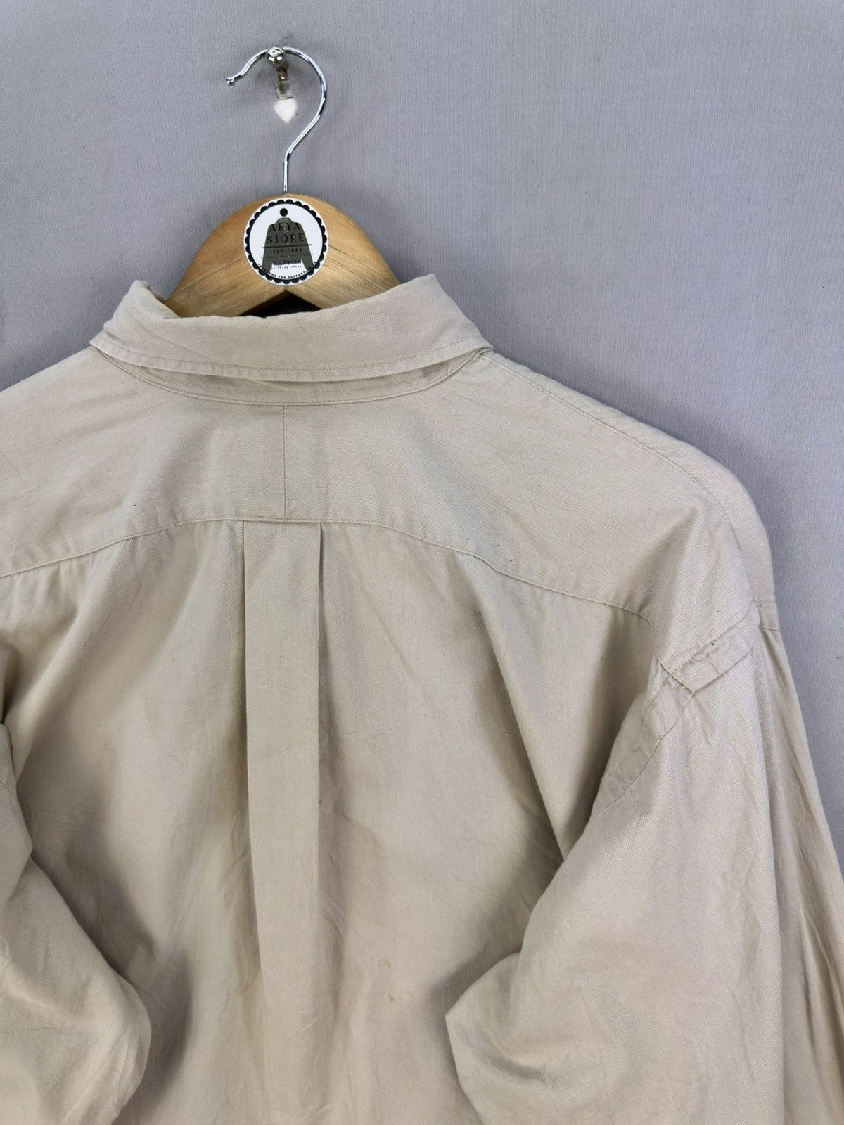 Ralph Lauren Vintage 90’s Ralph Lauren Plain Flannel Shirt Size US XXL / EU 58 / 5 - 5 Thumbnail