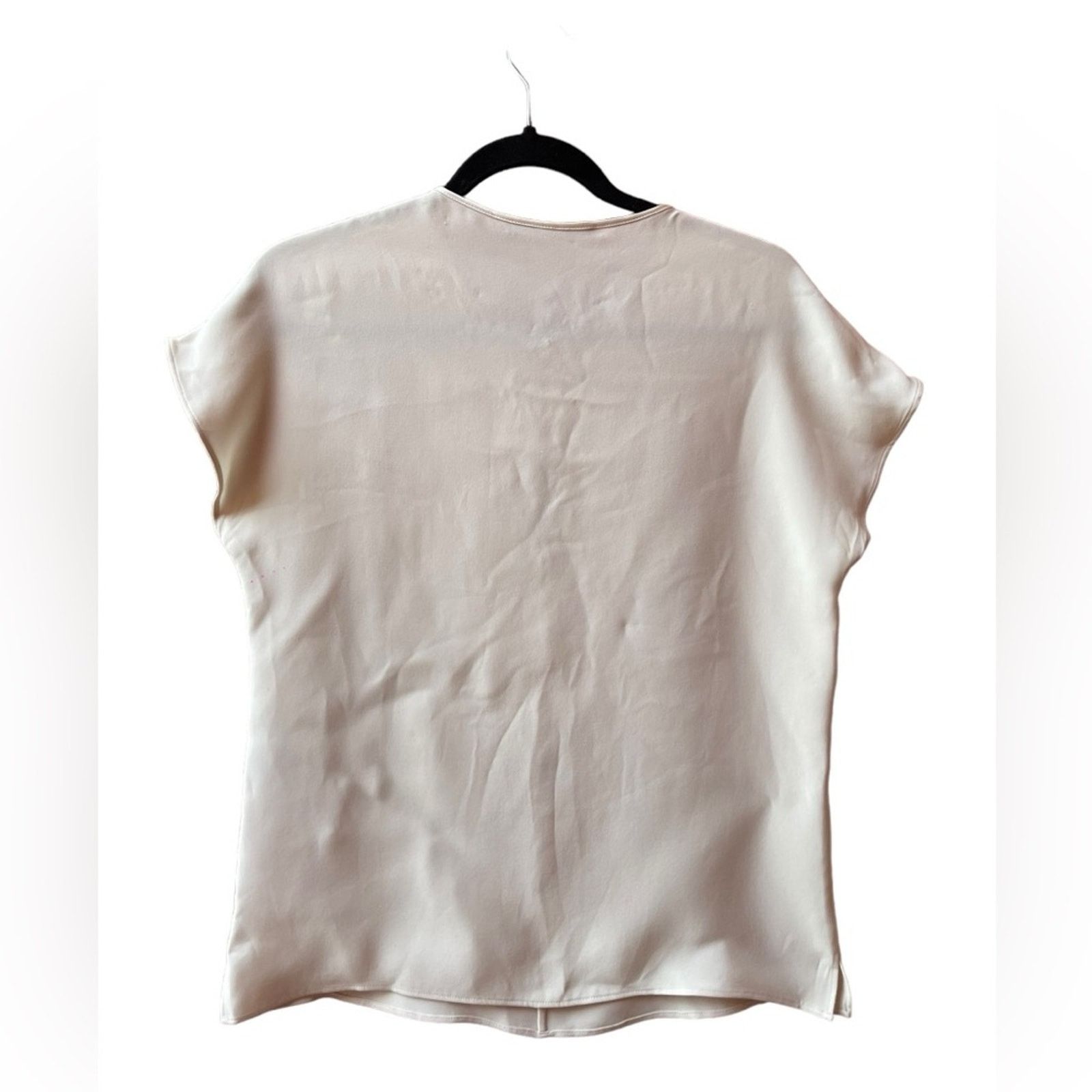 Other Jenni Kanye blouse White 100% Silk Sleeveless Top, Women XS Size XS / US 0-2 / IT 36-38 - 5 Thumbnail