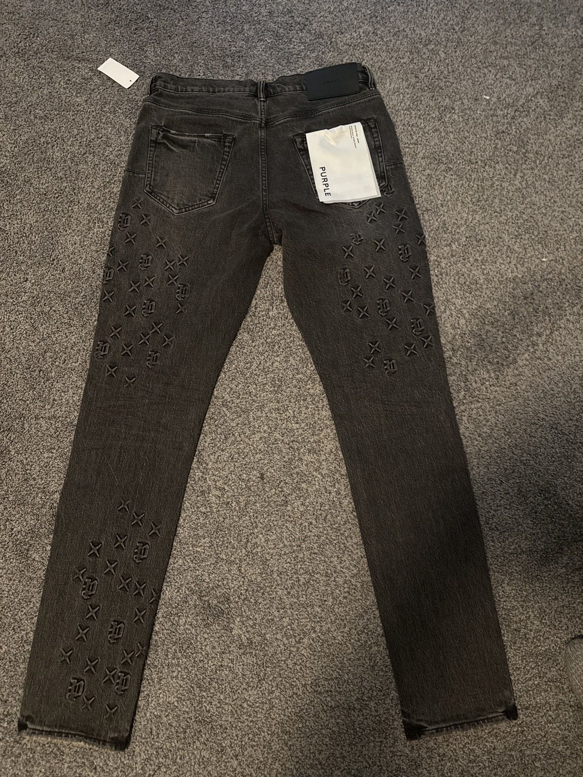 Purple BNWT Purple Monogram Denim sz 33 Size US 33 - 3 Thumbnail