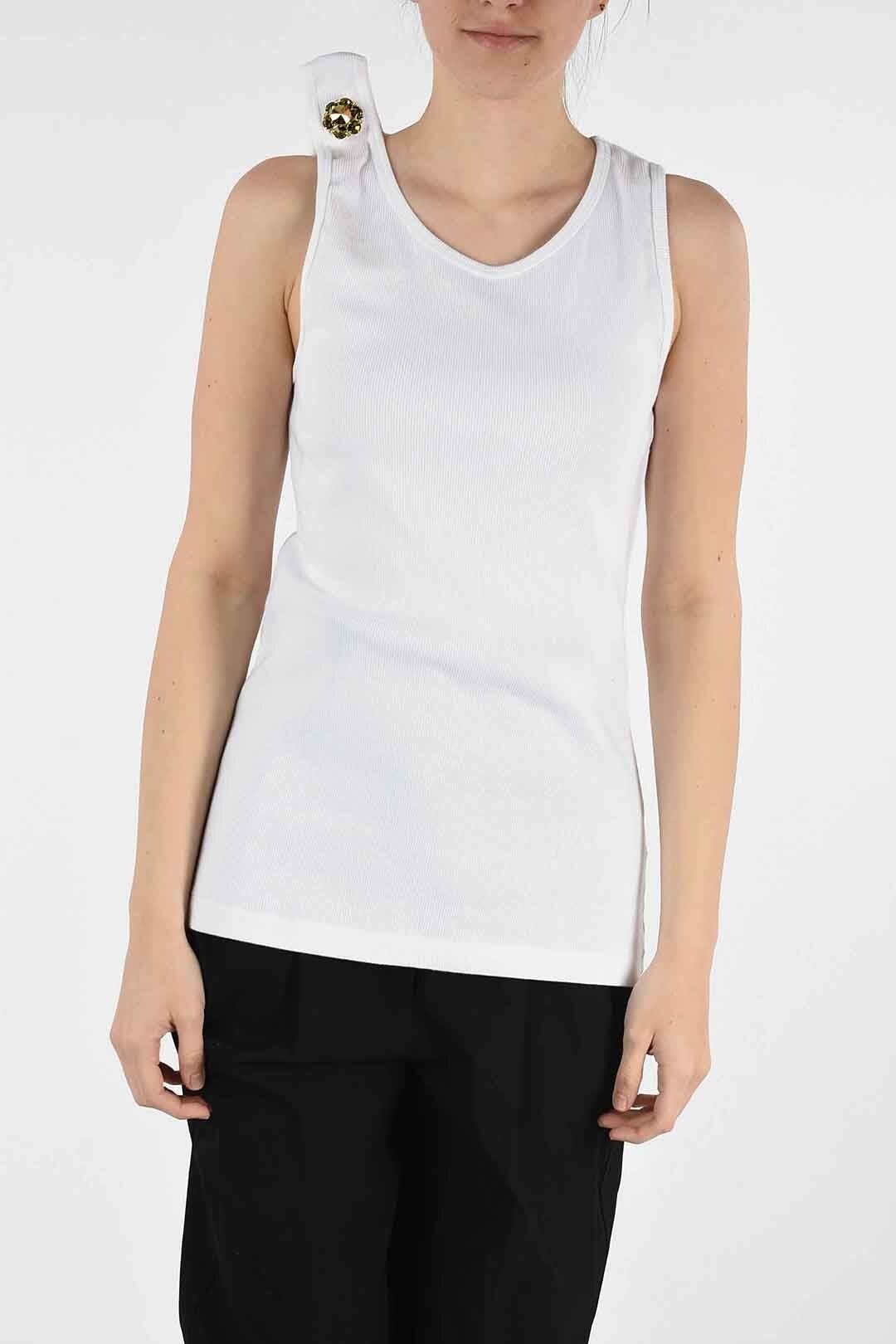 Calvin Klein Women's Dropped Armhole Tank Top White Size Small 