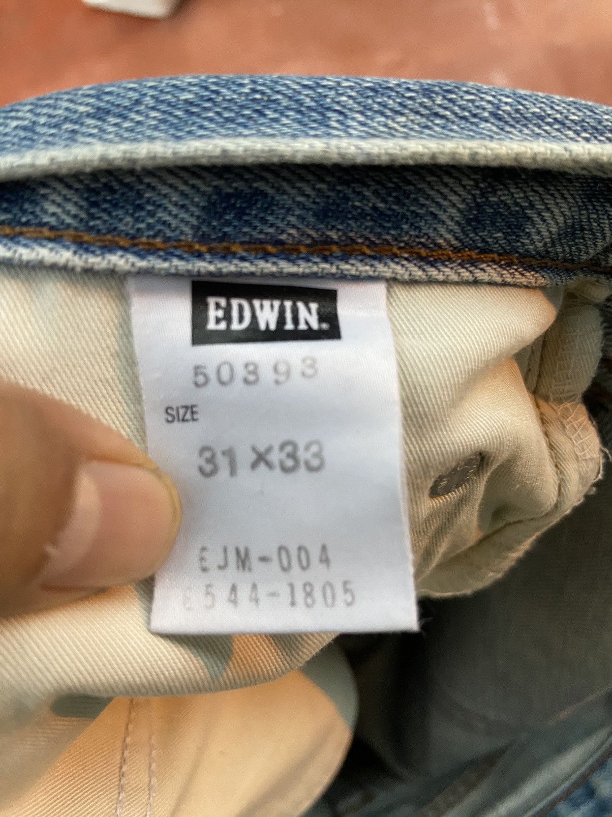Edwin 🔥 Vintage Edwin jeans Distressed street fashion Size US 31 - 13 Thumbnail