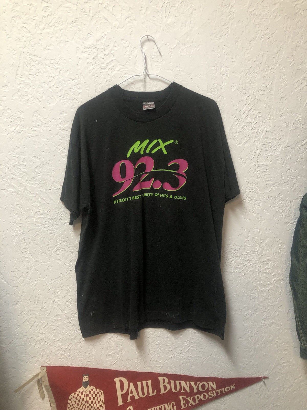 Vintage 90s Detroit Radio Station T Shirt 92.3 Paint Blac Oldies XL Size US XL / EU 56 / 4 - 1 Thumbnail