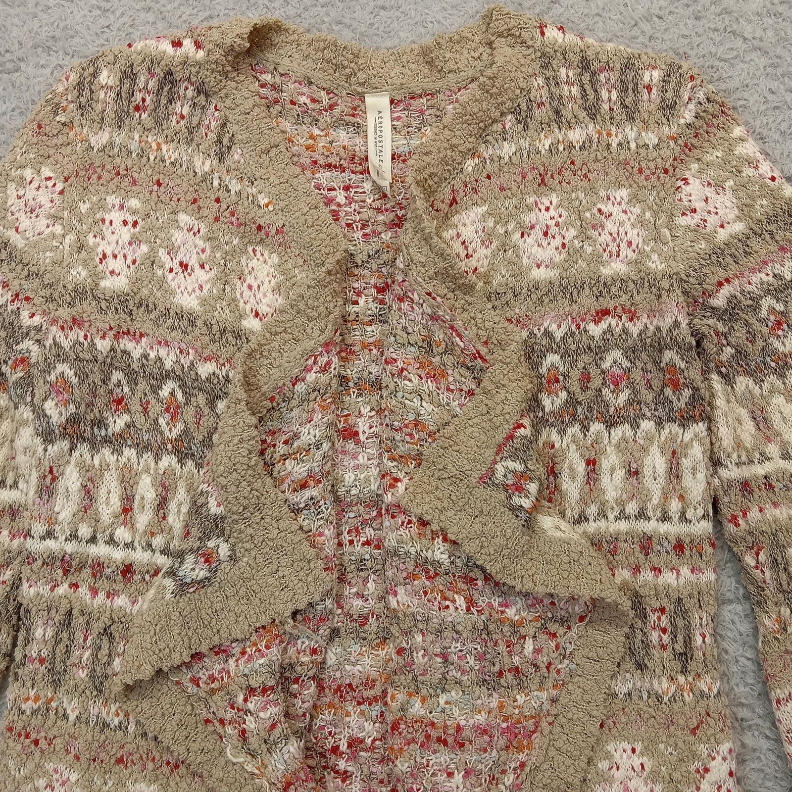 Aeropostale Aeropostale Sweater S Women's Long Sleeve Cardigan Tan Size S / US 4 / IT 40 - 2 Thumbnail