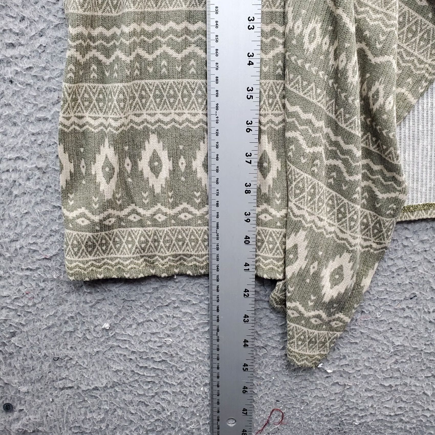 Paige Maggie Paige Cardigan Sweater Womens L Multi Geo Print Stretch Open Drape Front Size L / US 10 / IT 46 - 3 Thumbnail