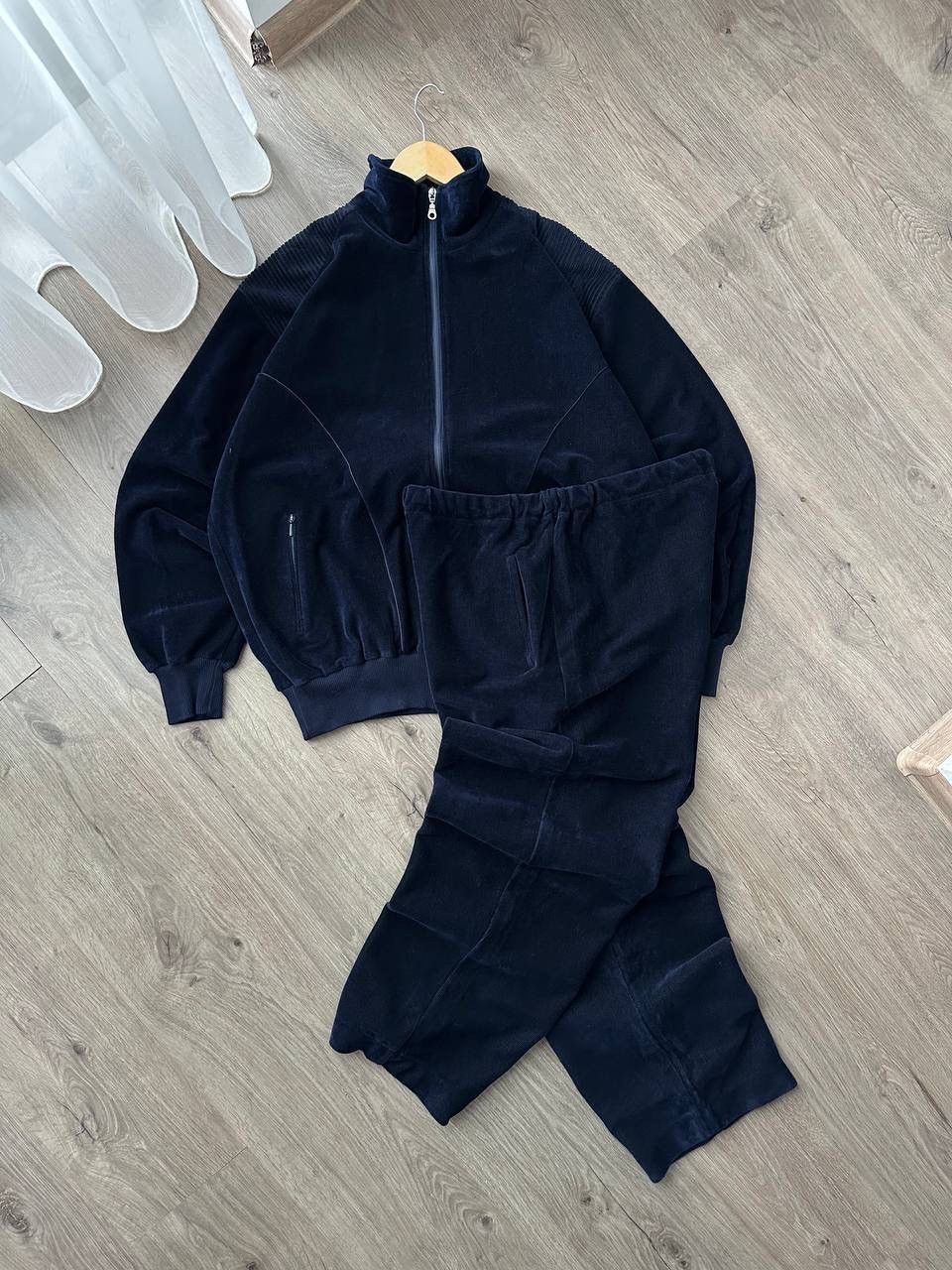 Vintage Vintage Japanese ISA Switzerland Blue Velvet Tracksuit Size 38R - 3 Thumbnail