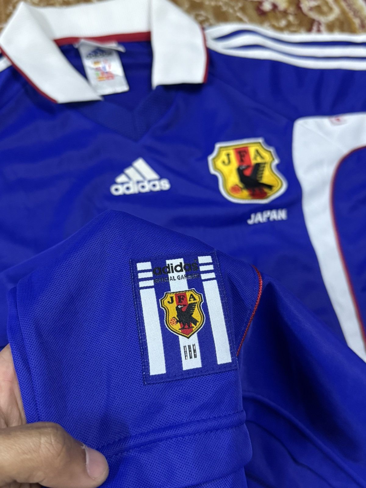 Adidas HOME JAPAN JFA 1999-2001 ORIGINAL Size US L / EU 52-54 / 3 - 4 Thumbnail