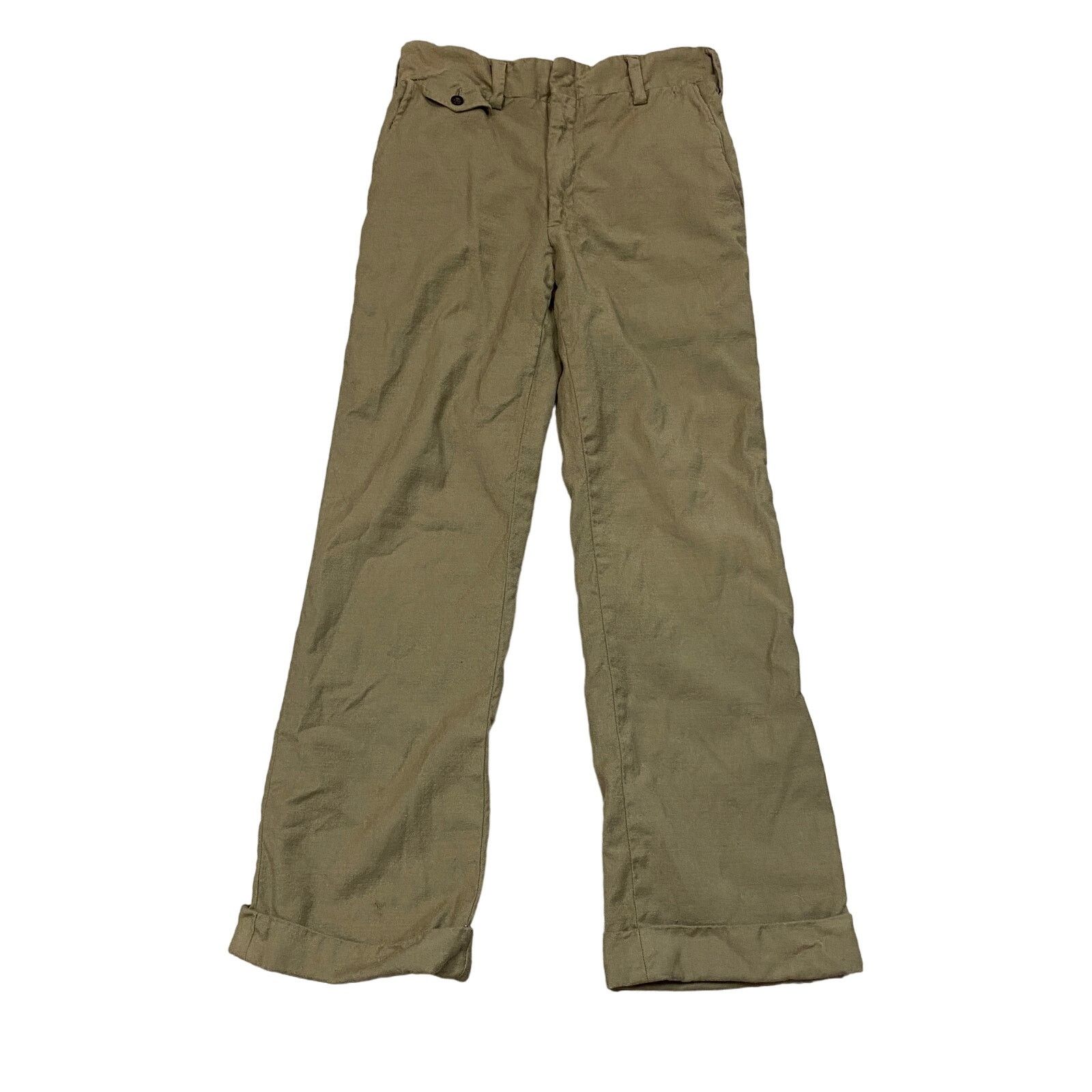 Vintage VTG 30s 40s WWII Era Talon Zipper Wool Trousers Pants 28x28 Size US 28 / EU 44 - 1 Thumbnail