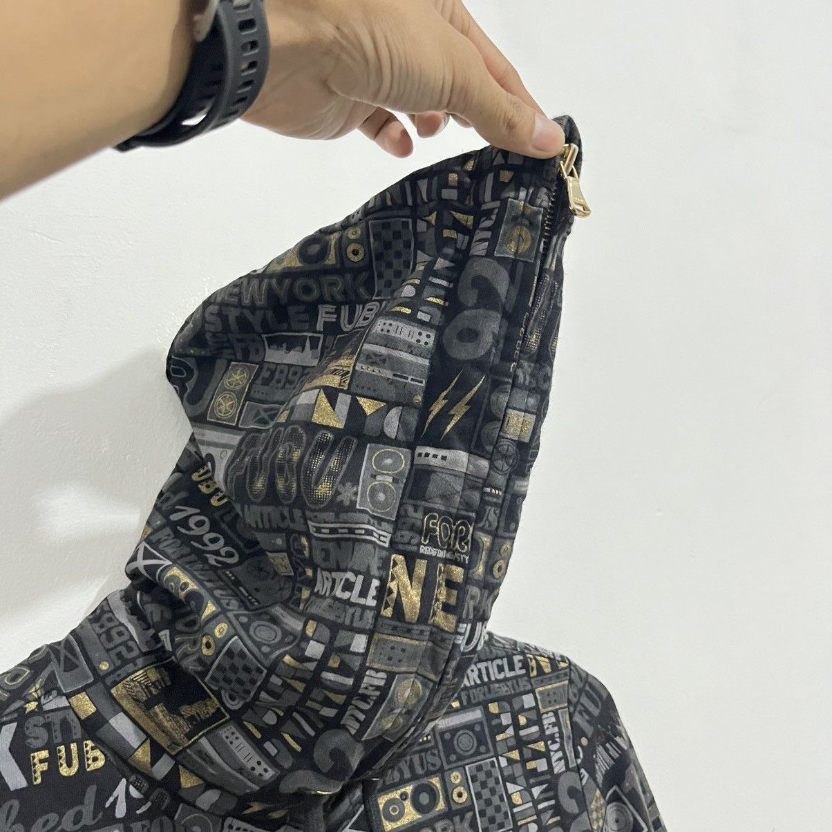 Fubu × Vintage FUBU Full-Zip Hoodie - All Over Print NYC 1992 Size US S / EU 44-46 / 1 - 3 Thumbnail