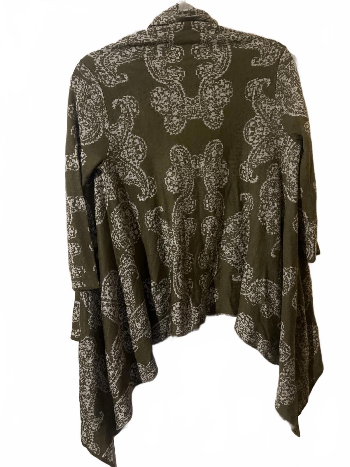 Other New York & Company Women's Olive Green Patterned Cardigan XS Size XS / US 0-2 / IT 36-38 - 6 Thumbnail