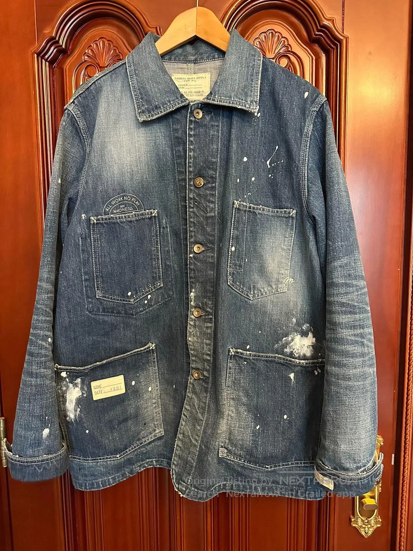 Madness MADNESS 18SS Japanese Railway Denim Jacket. Size US XL / EU 56 / 4 - 1 Thumbnail