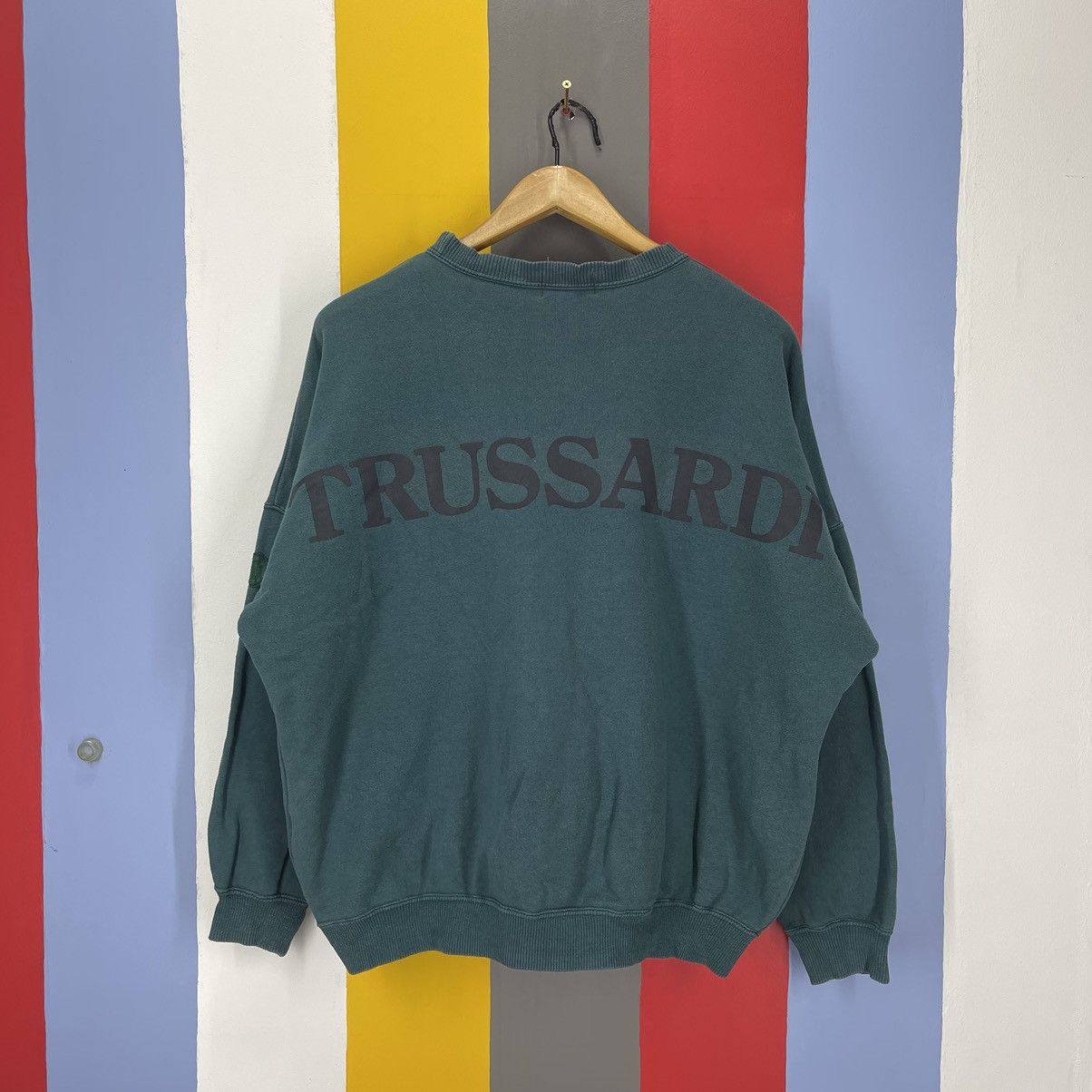 Trussardi TRUSSARDI Big Spell Crew Neck Sweatshirt #1705/06 Size US L / EU 52-54 / 3 - 1 Thumbnail