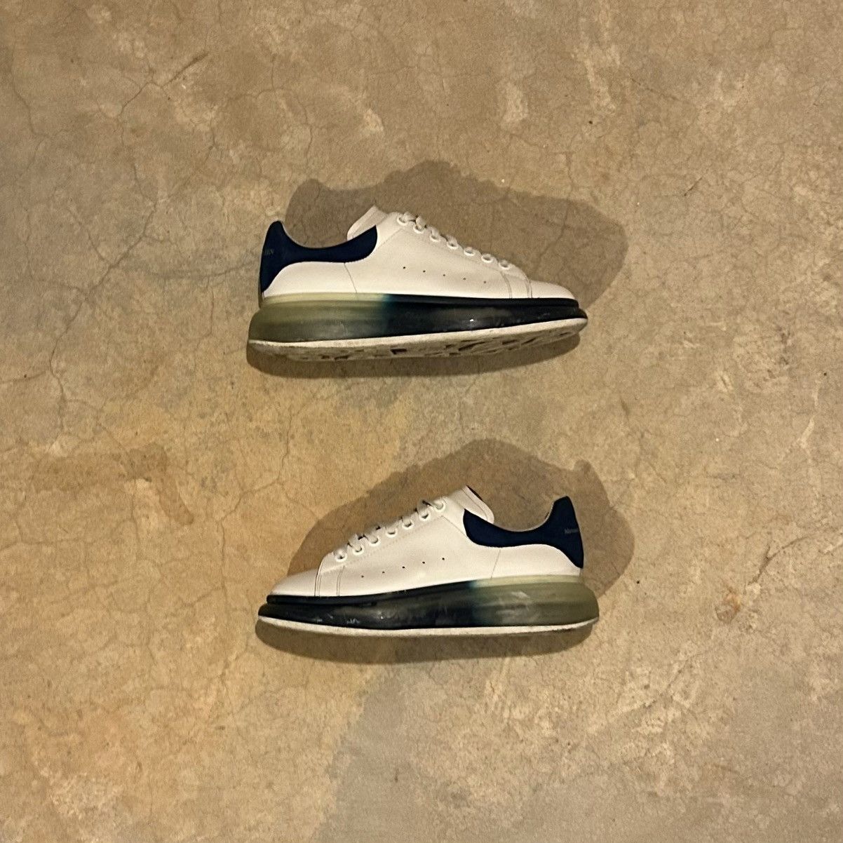 Alexander McQueen × Designer Alexander McQueen Oversized Shoe Worker Blue Sole EU 40 Size US 7.5 / EU 40-41 - 1 Thumbnail