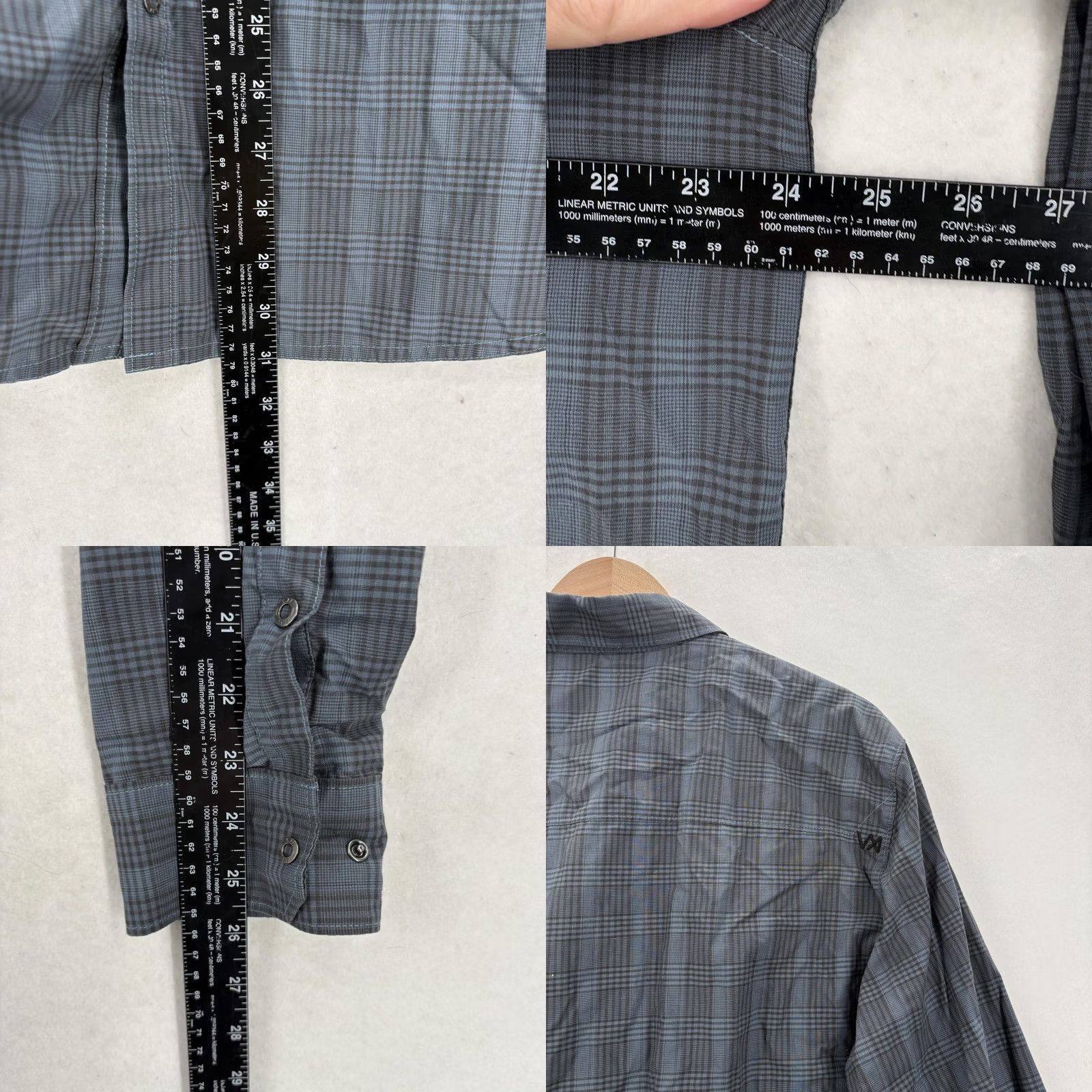 Vintage 5.11 Tactical Echo Long Sleeve Shirt Mens L Gray Plaid Button-Up Snap Pocket Embroidered Casual Fall Cotton Polyester Cotton/Polyester подходят Mens Size US L / EU 52-54 / 3 - 8 Thumbnail