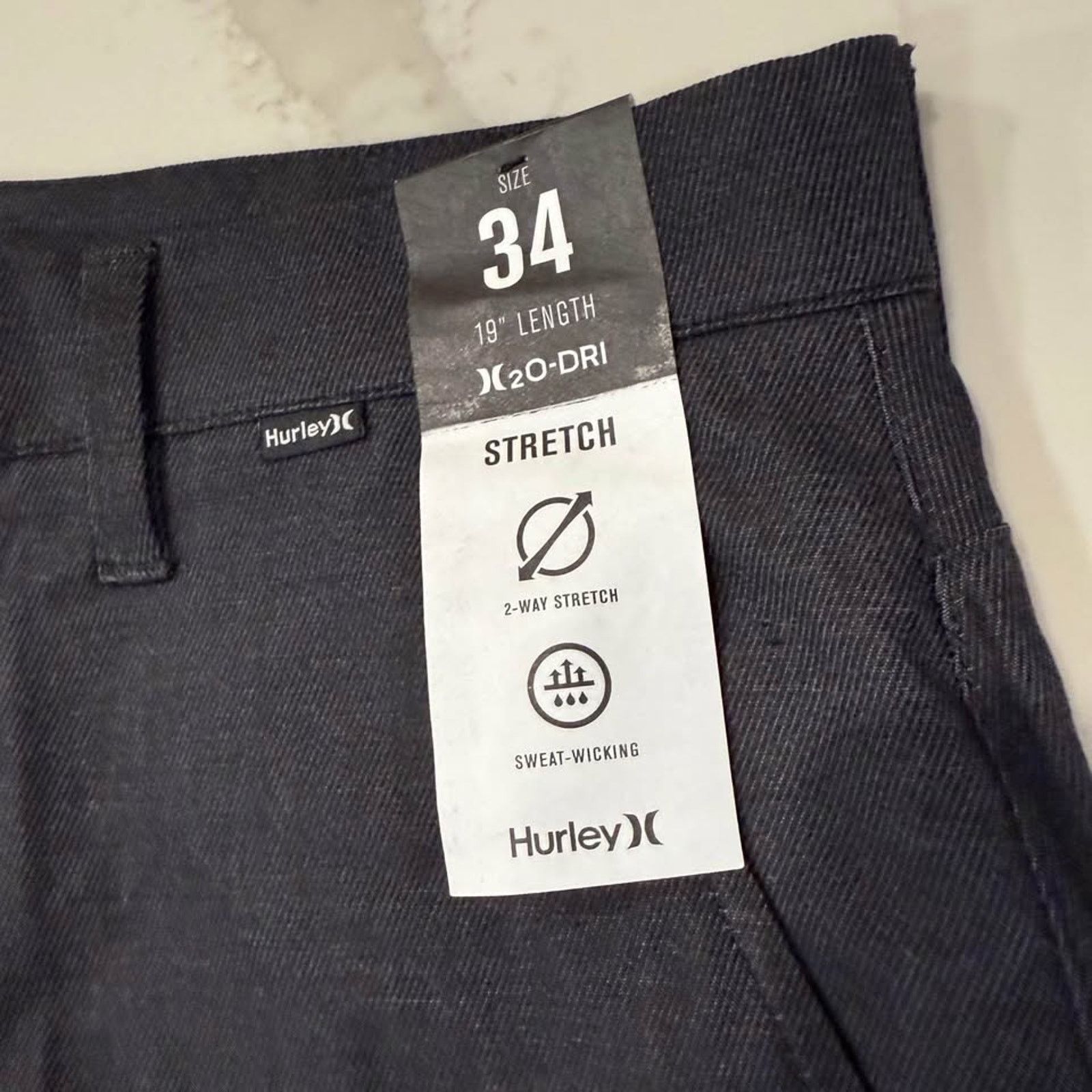 Hurley Hurley NWT H2O-Dri Cutback Chino Golf Shorts Men's 34 Gray Size US 34 / EU 50 - 3 Thumbnail
