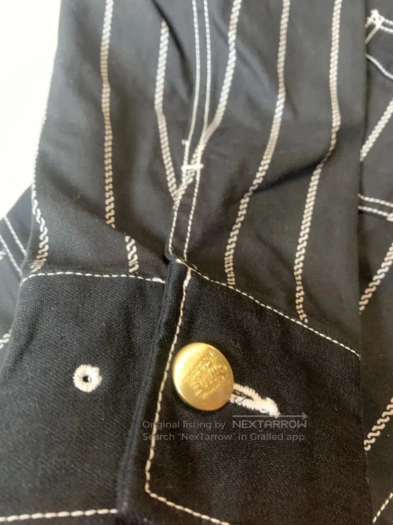 Dapper Dan Dapper Black Striped Work Jacket LOT1344. Size US XS / EU 42 / 0 - 5 Thumbnail