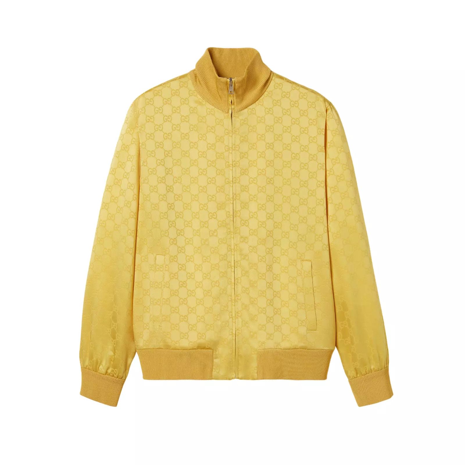 Gucci GUCCI Yellow GG Jacquard Zip Track Jacket New & Authentic Size S / US 4 / IT 40 - 1 Thumbnail