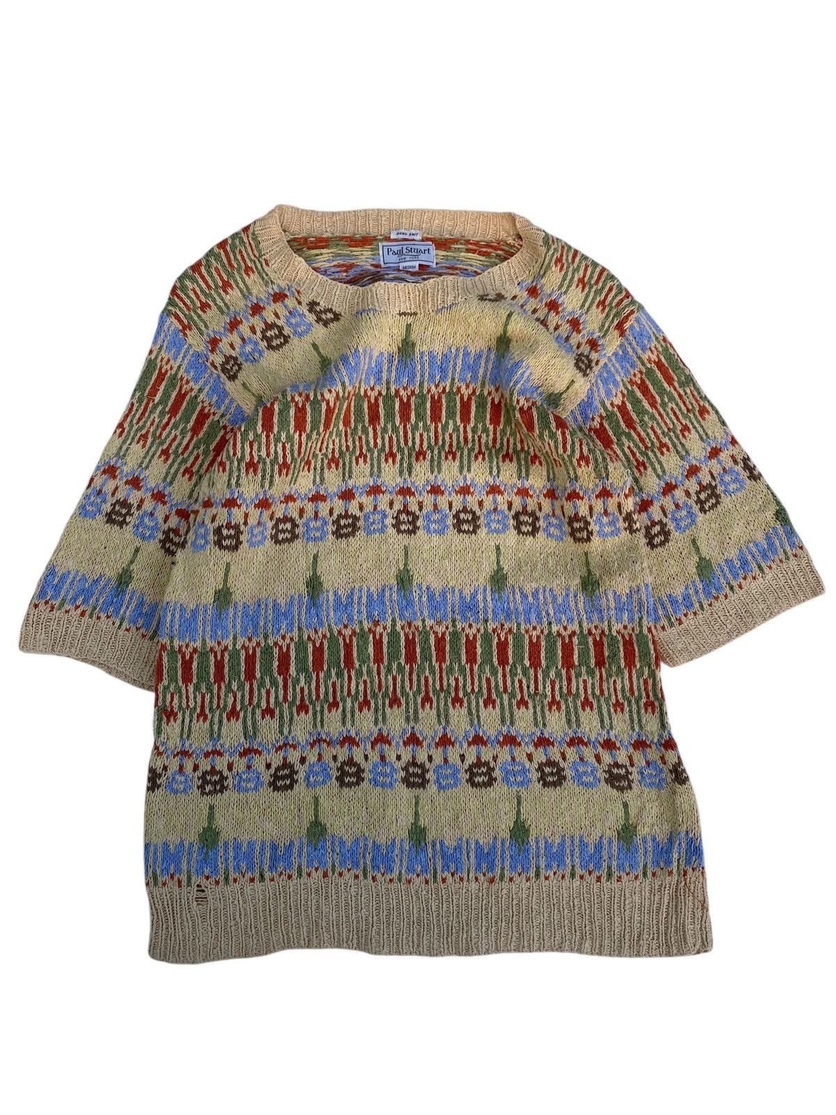 Paul Stuart × Vintage Vtg Paul.Stuart Handknit Sweater Size US M / EU 48-50 / 2 - 1 Thumbnail