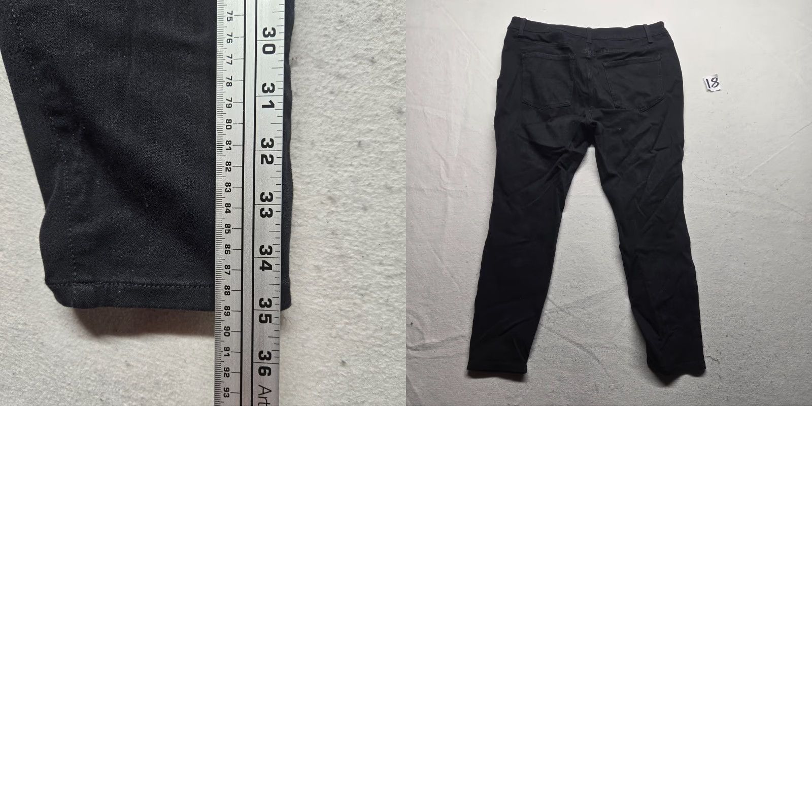 Vintage Time and Tru Jeans Women's 16 Petite Black High Rise Skinny Denim Pantss Size 38" / US 16 / IT 52 - 8 Thumbnail