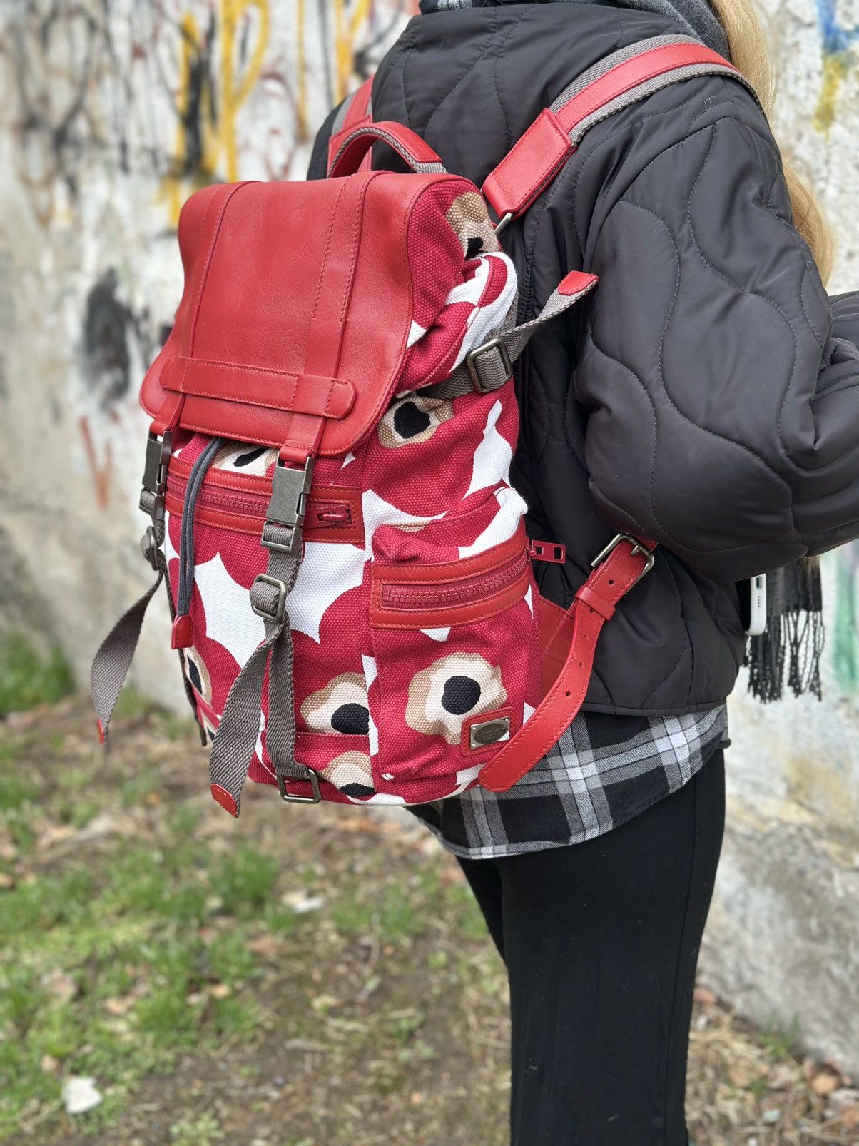 Dolce & Gabbana DOLCE & GABBANA POPPY Canvas Leather Multipocket Backpack Size ONE SIZE - 2 Thumbnail