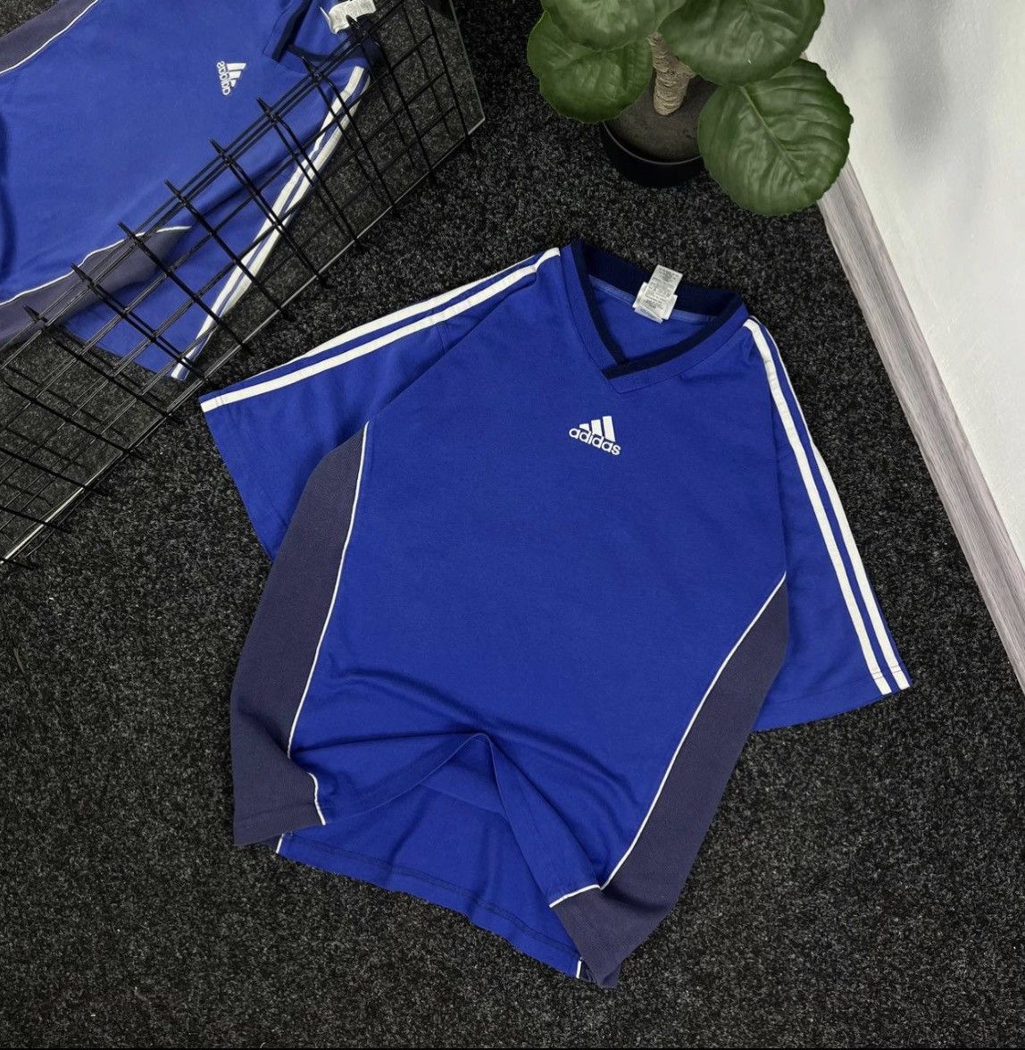 Adidas Adidas Vintage 90s tee jersey blokecore archive stripped Size US XL / EU 56 / 4 - 1 Thumbnail