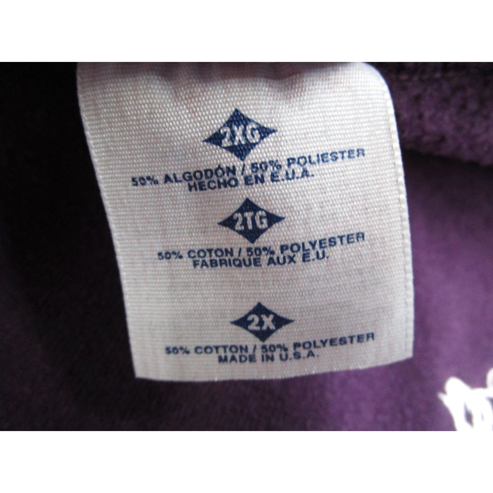 Jerzees VINTAGE Jerzees Sweatshirt Mens 2XL Purple Tropicana Las Vegas Super Sweats USA Sweatshirt Purple Las Vegas Tropicana Embroidered Logo 2XL Mens Size US XXL / EU 58 / 5 - 4 Thumbnail