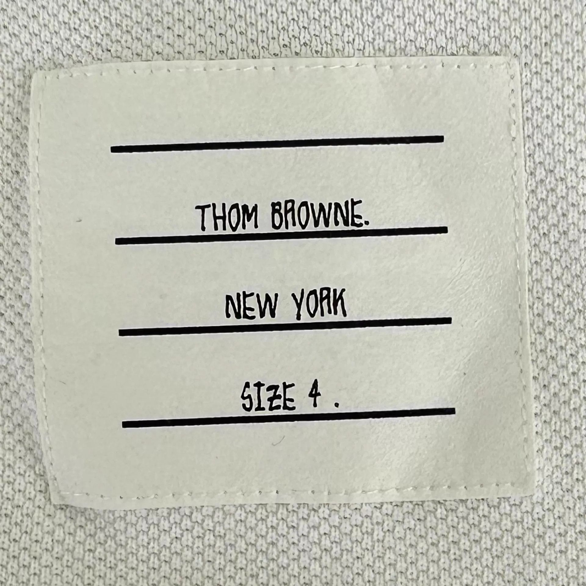 Thom Browne THOM BROWNE TB Waffle White Four-Bar Short-Sleeve Size US XL / EU 56 / 4 - 6 Thumbnail